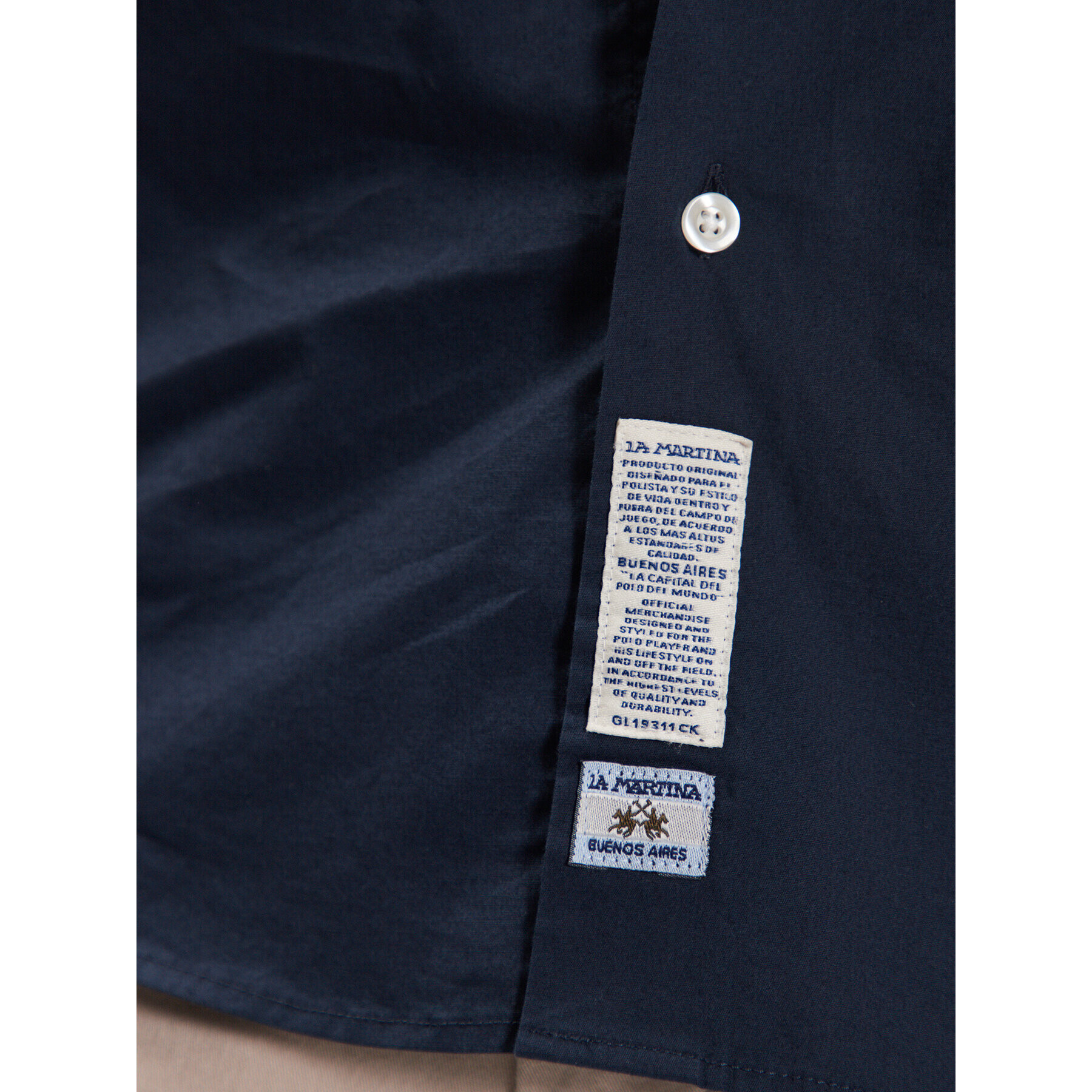 La Martina Риза VMC002 PP483 Тъмносин Slim Fit - Pepit.bg