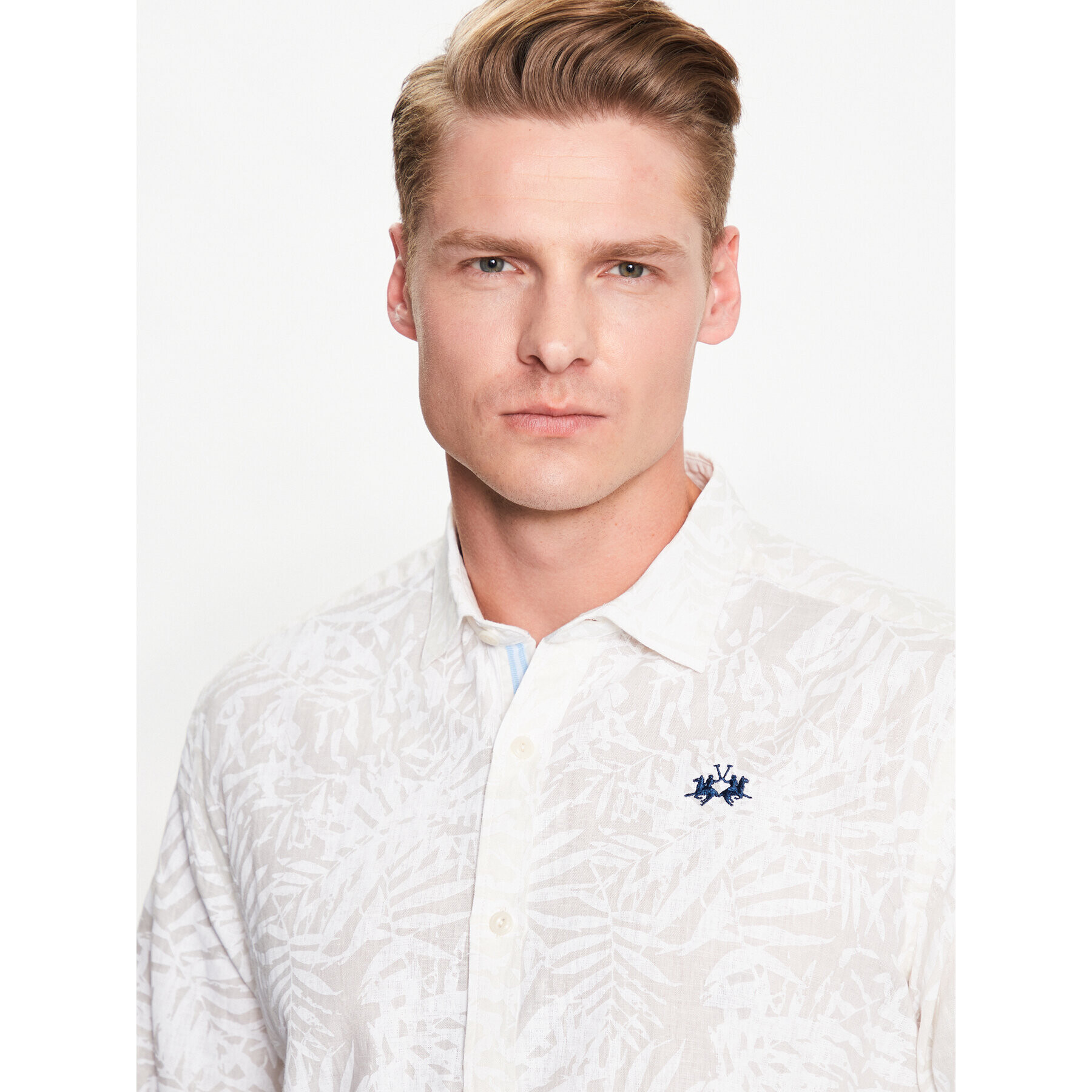 La Martina Риза VMC026 TL126 Бял Regular Fit - Pepit.bg