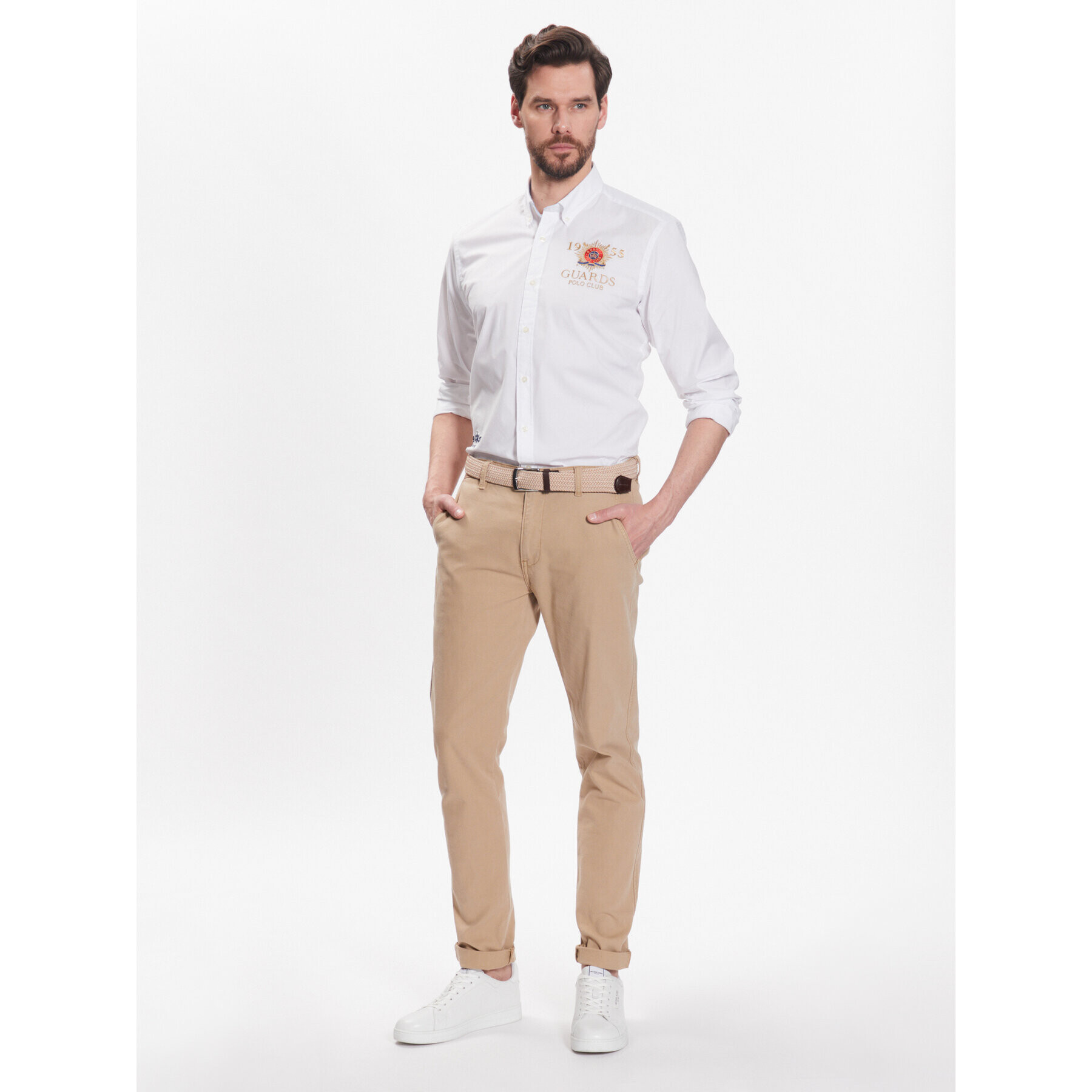 La Martina Риза VMCG30 PP483 Бял Regular Fit - Pepit.bg