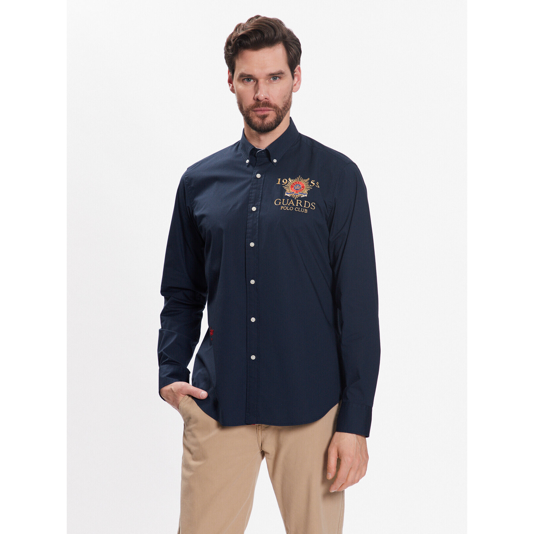 La Martina Риза VMCG30 PP483 Тъмносин Regular Fit - Pepit.bg