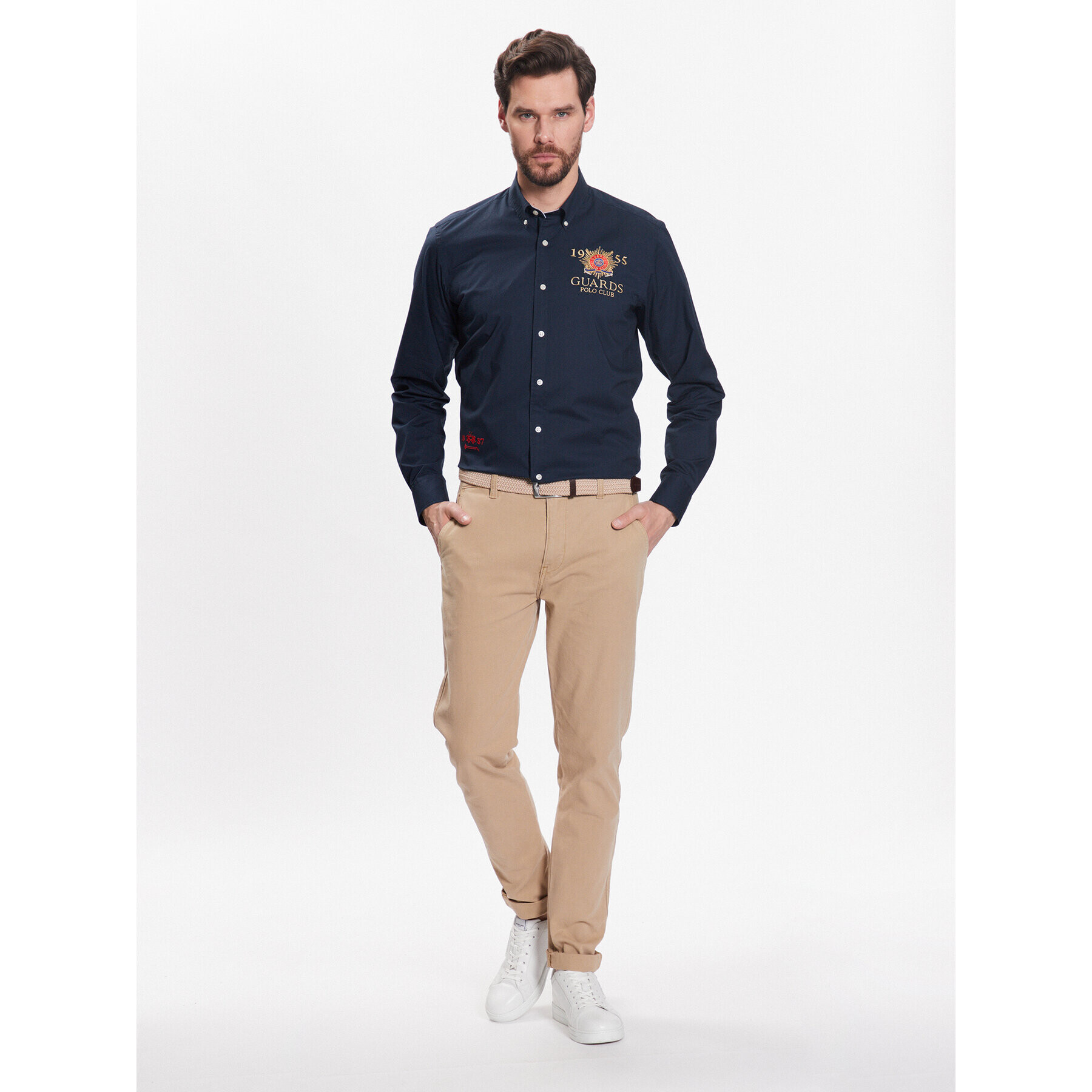 La Martina Риза VMCG30 PP483 Тъмносин Regular Fit - Pepit.bg
