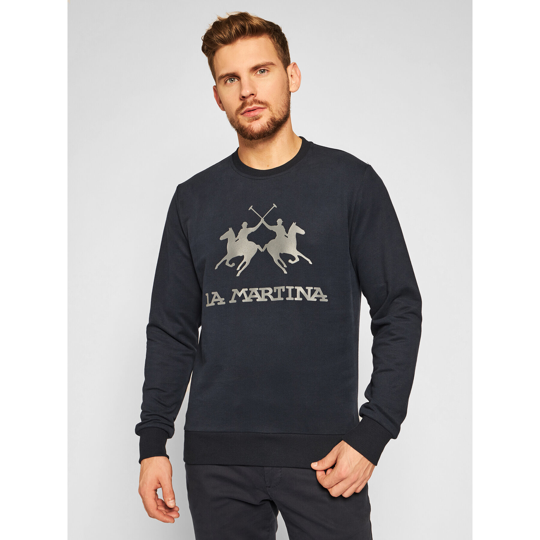 La Martina Суитшърт CCMF01 FP059 Тъмносин Regular Fit - Pepit.bg