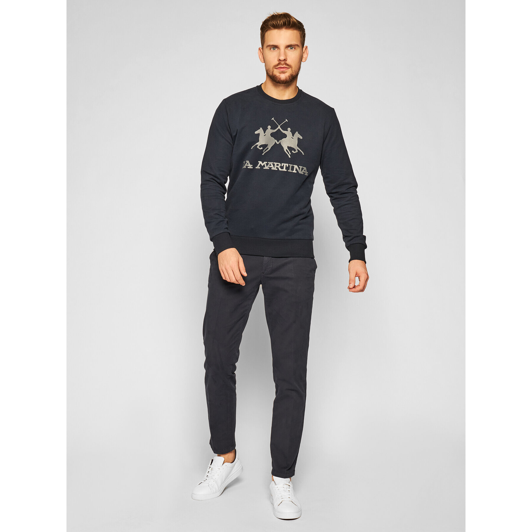 La Martina Суитшърт CCMF01 FP059 Тъмносин Regular Fit - Pepit.bg