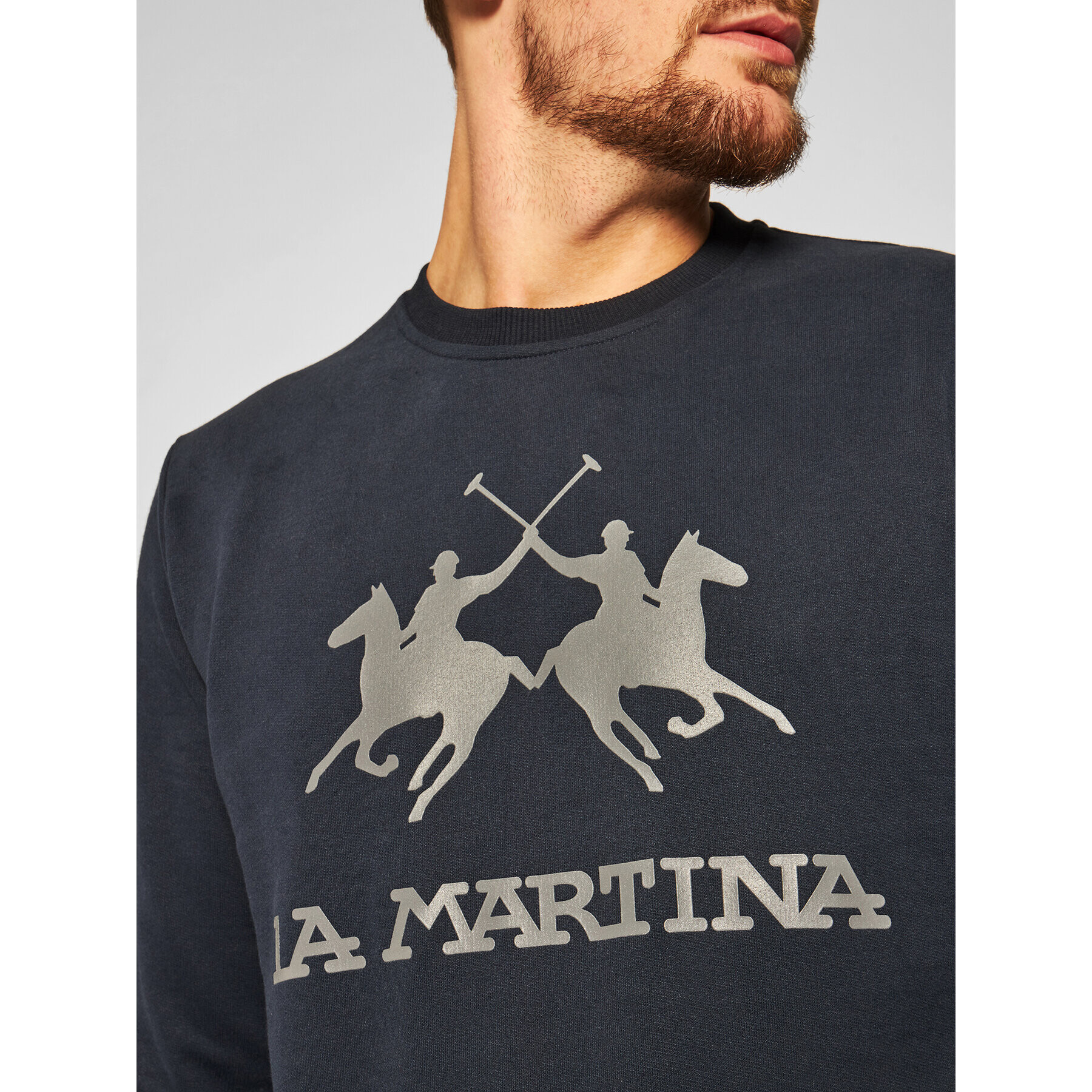 La Martina Суитшърт CCMF01 FP059 Тъмносин Regular Fit - Pepit.bg