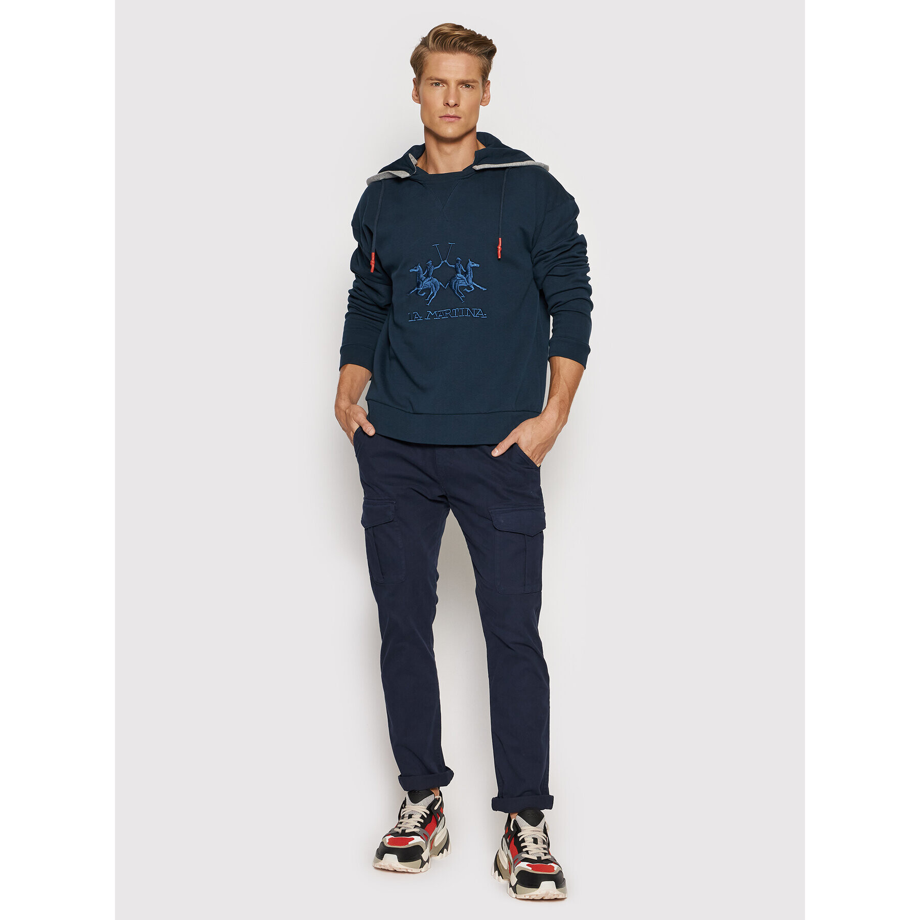 La Martina Суитшърт SMF323 FP169 Тъмносин Regular Fit - Pepit.bg