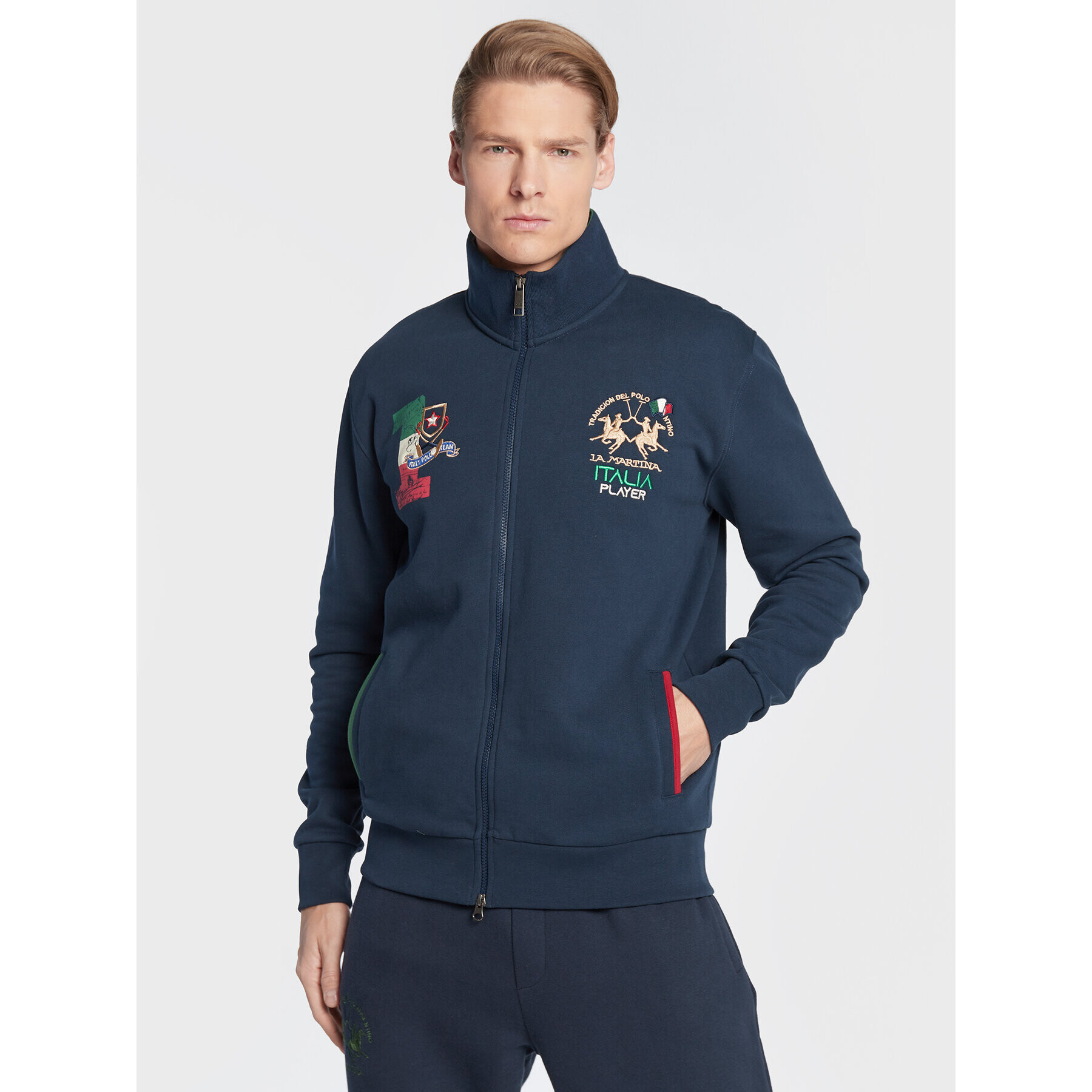 La Martina Суитшърт UMF311 FP529 Тъмносин Regular Fit - Pepit.bg
