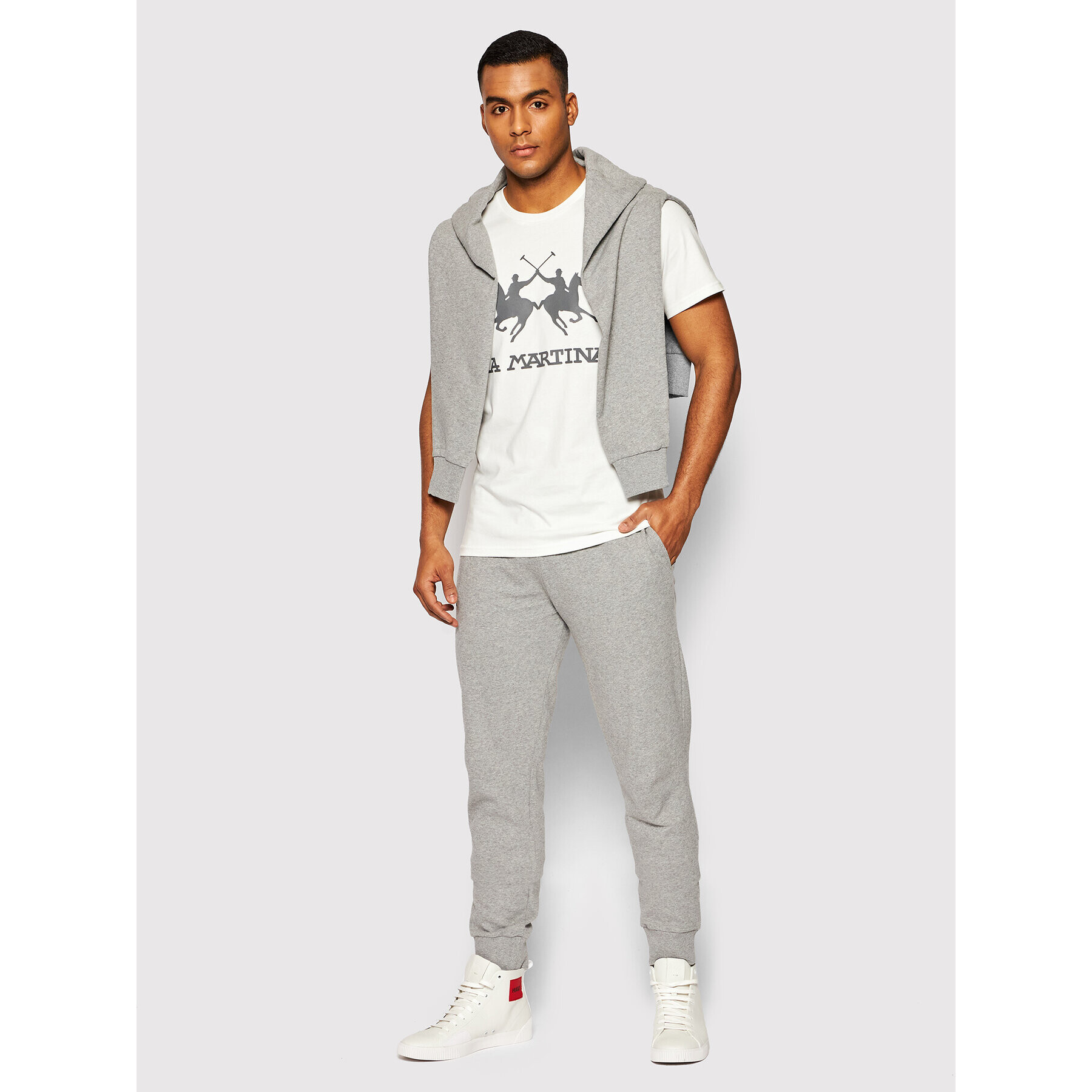 La Martina Тишърт CCMR05 JS206 Бял Regular Fit - Pepit.bg