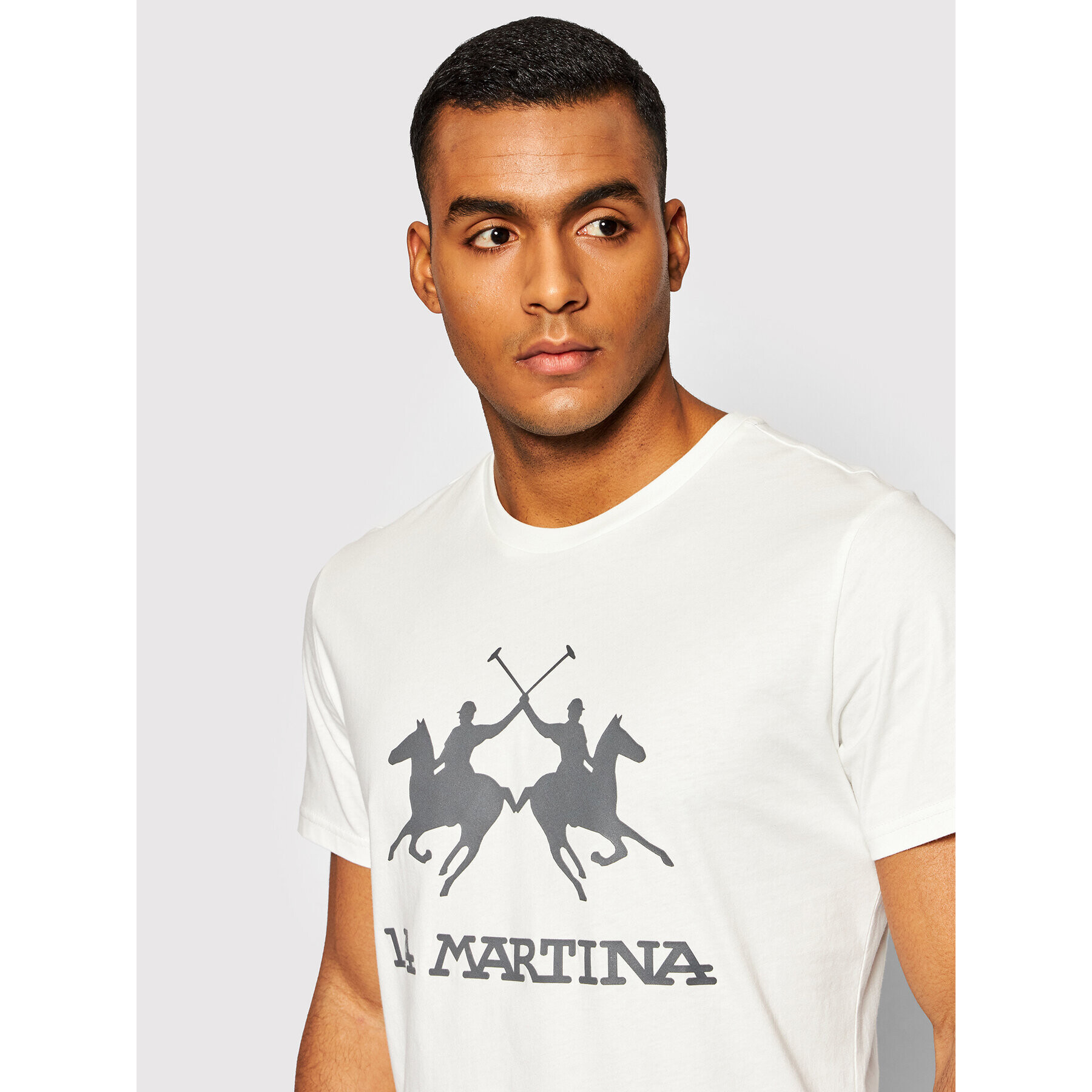 La Martina Тишърт CCMR05 JS206 Бял Regular Fit - Pepit.bg