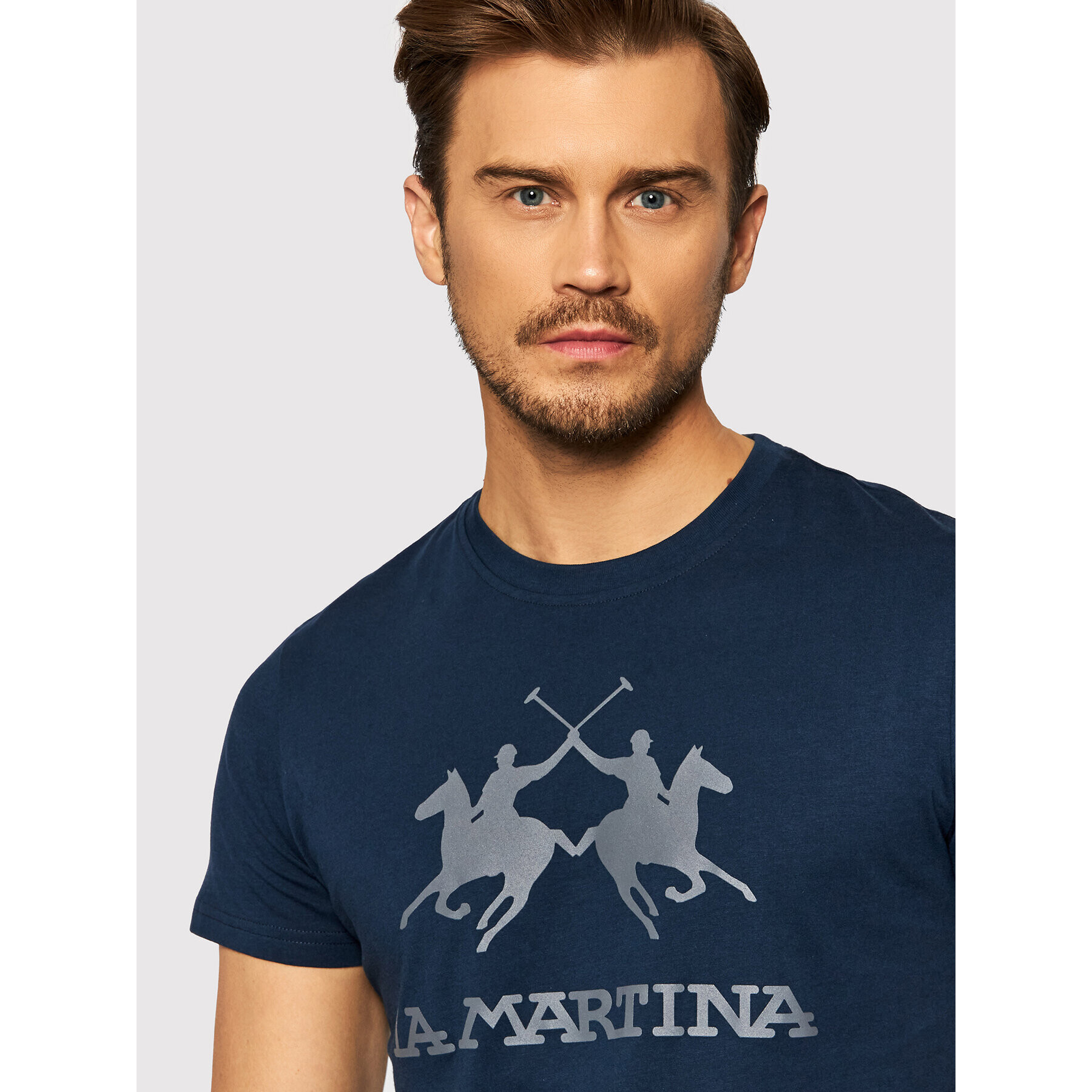 La Martina Тишърт Jersey CCMR01 JS206 Тъмносин Regular Fit - Pepit.bg