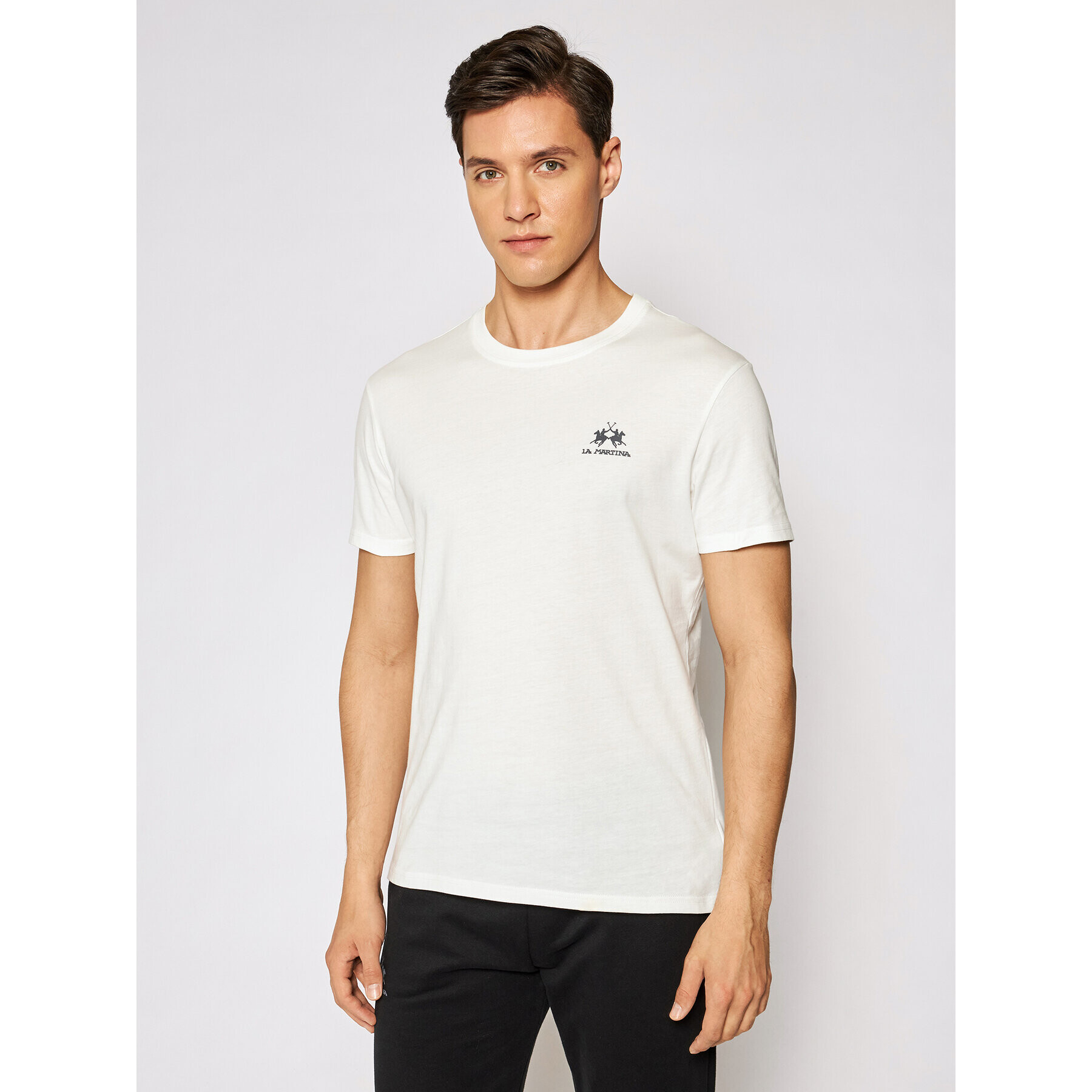 La Martina Тишърт Jersey CCMR02 JS206 Бял Regular Fit - Pepit.bg