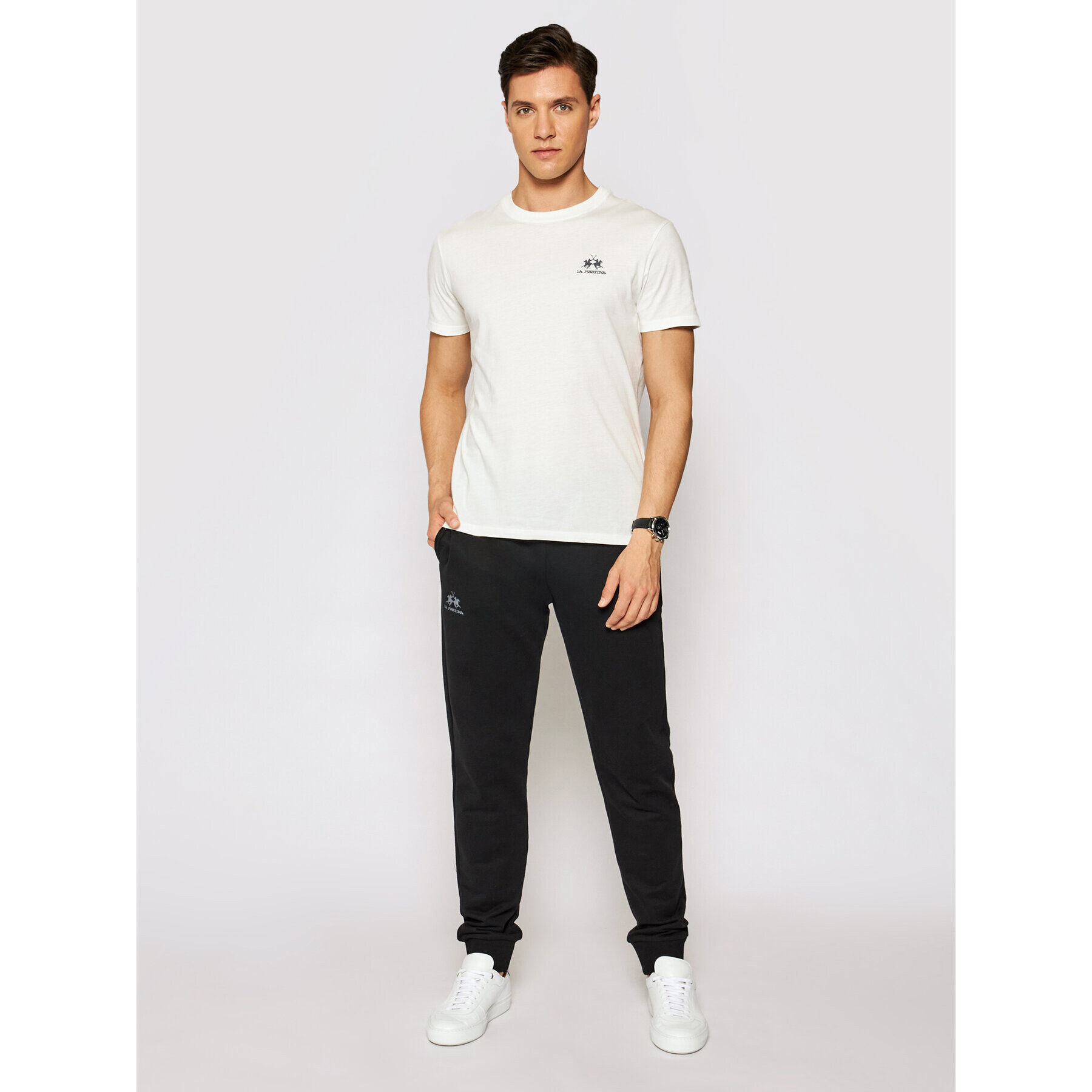 La Martina Тишърт Jersey CCMR02 JS206 Бял Regular Fit - Pepit.bg