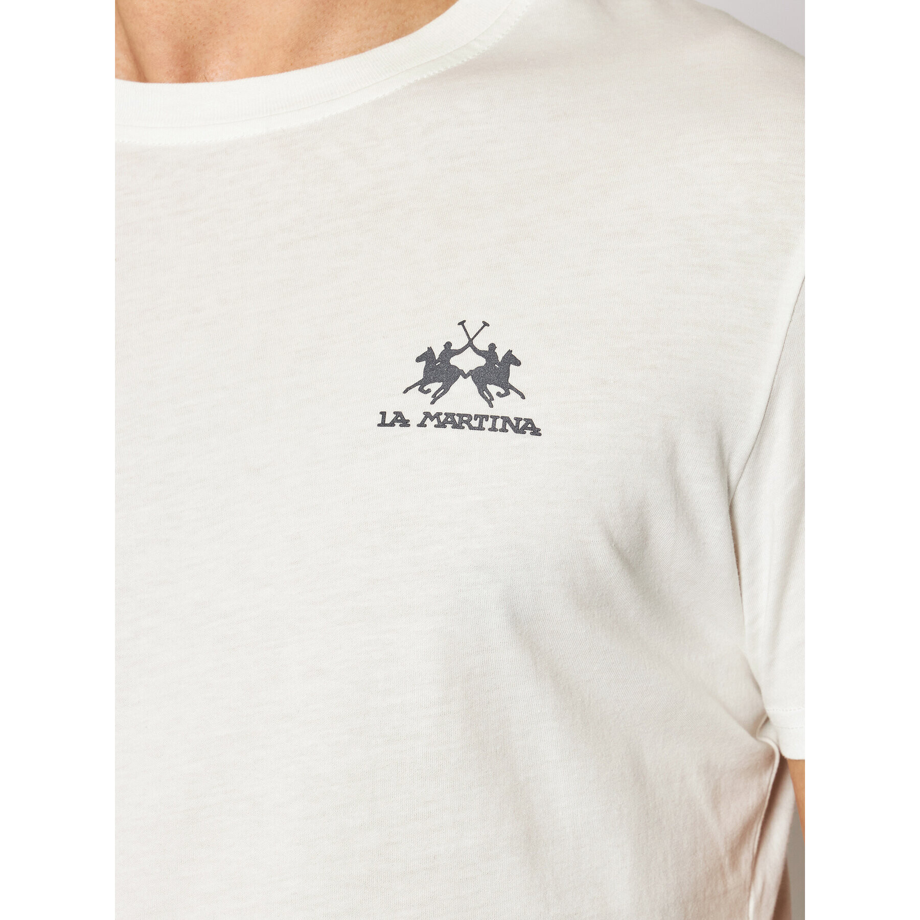 La Martina Тишърт Jersey CCMR02 JS206 Бял Regular Fit - Pepit.bg