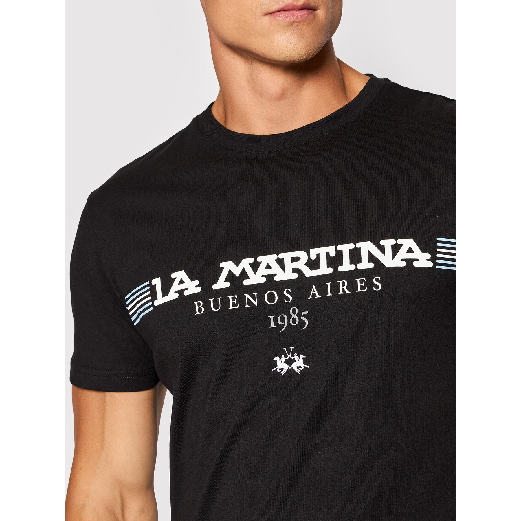 La Martina Тишърт SMR012 JS206 Черен Regular Fit - Pepit.bg