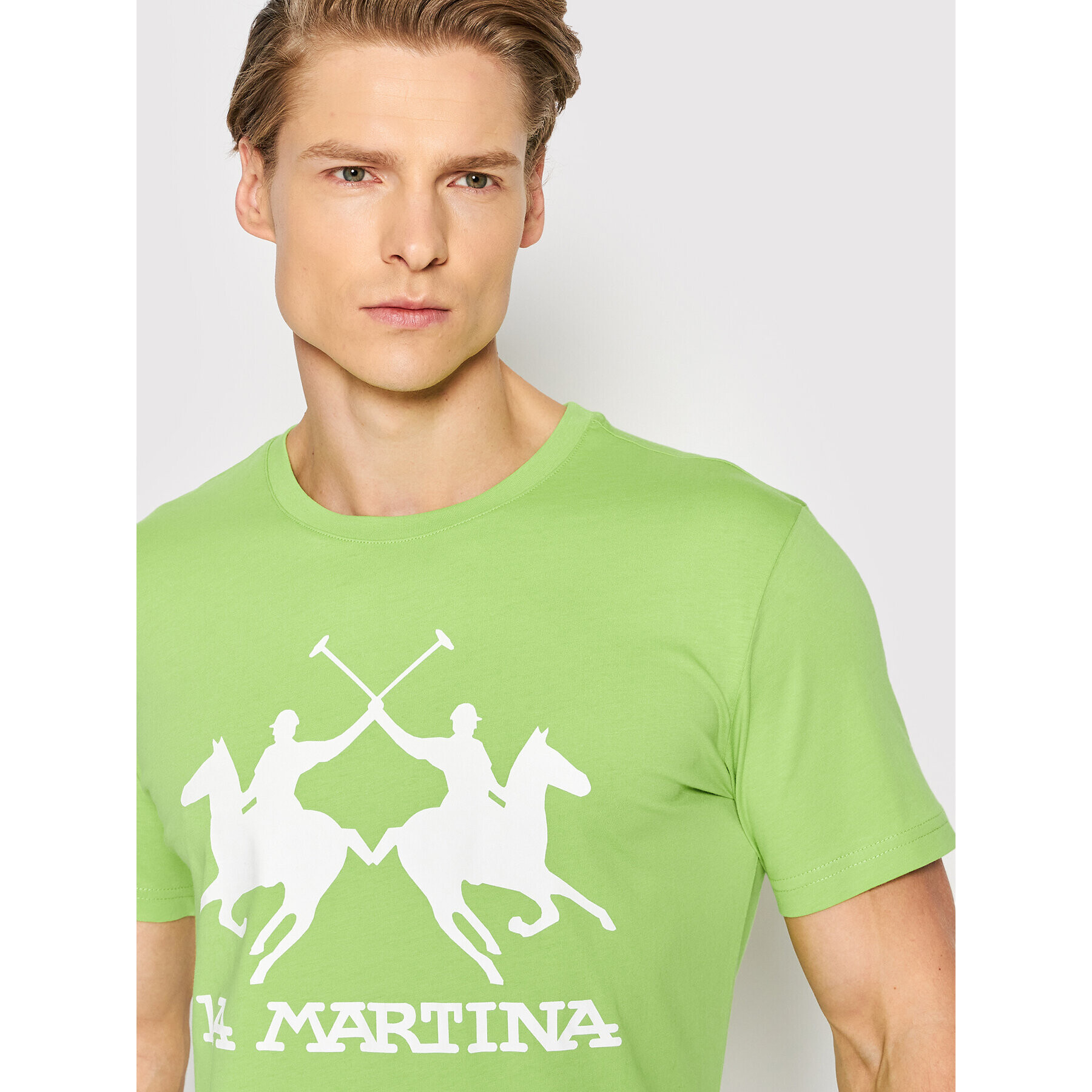 La Martina Тишърт TMR001 JS206 Зелен Regular Fit - Pepit.bg