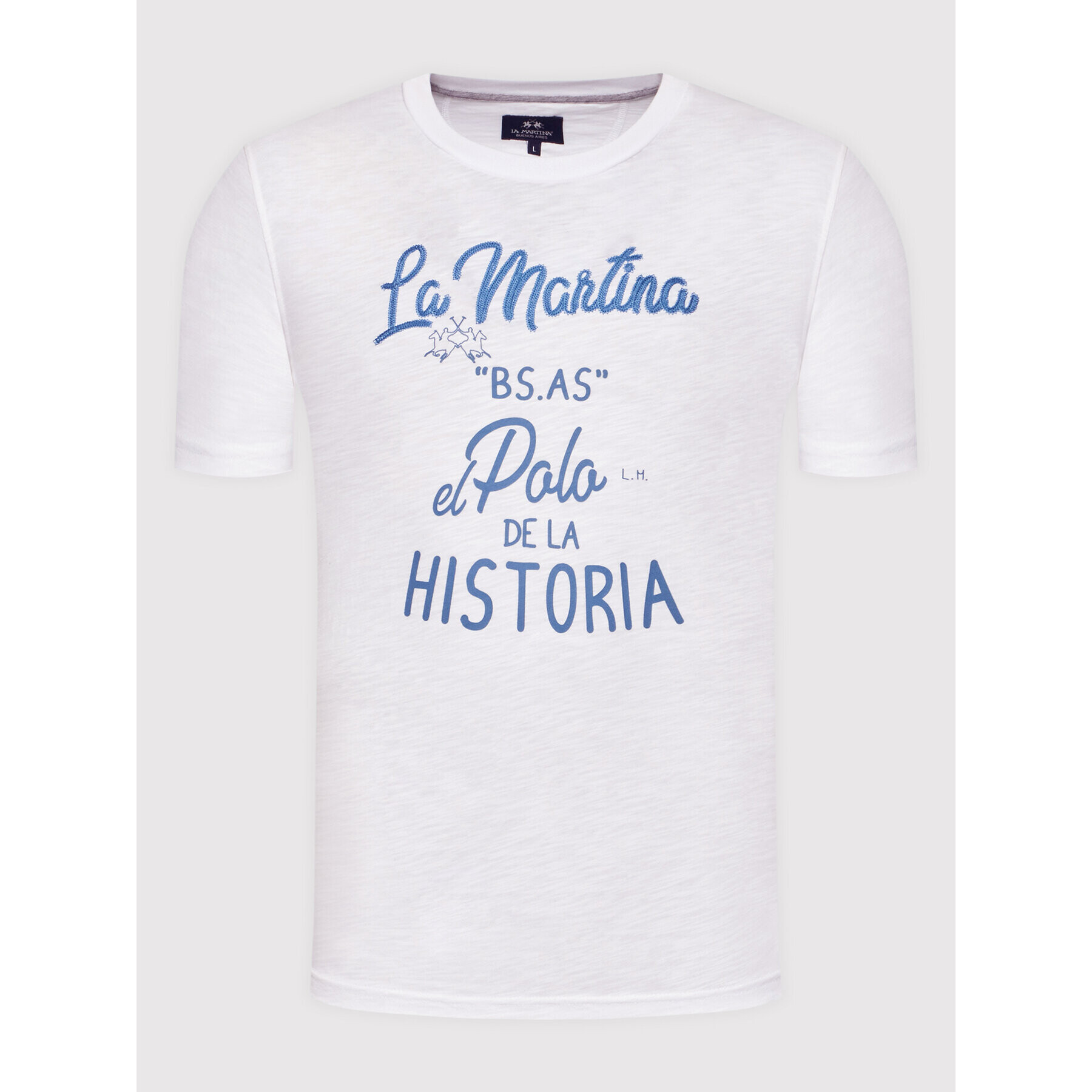 La Martina Тишърт TMR301 JS259 Бял Regular Fit - Pepit.bg