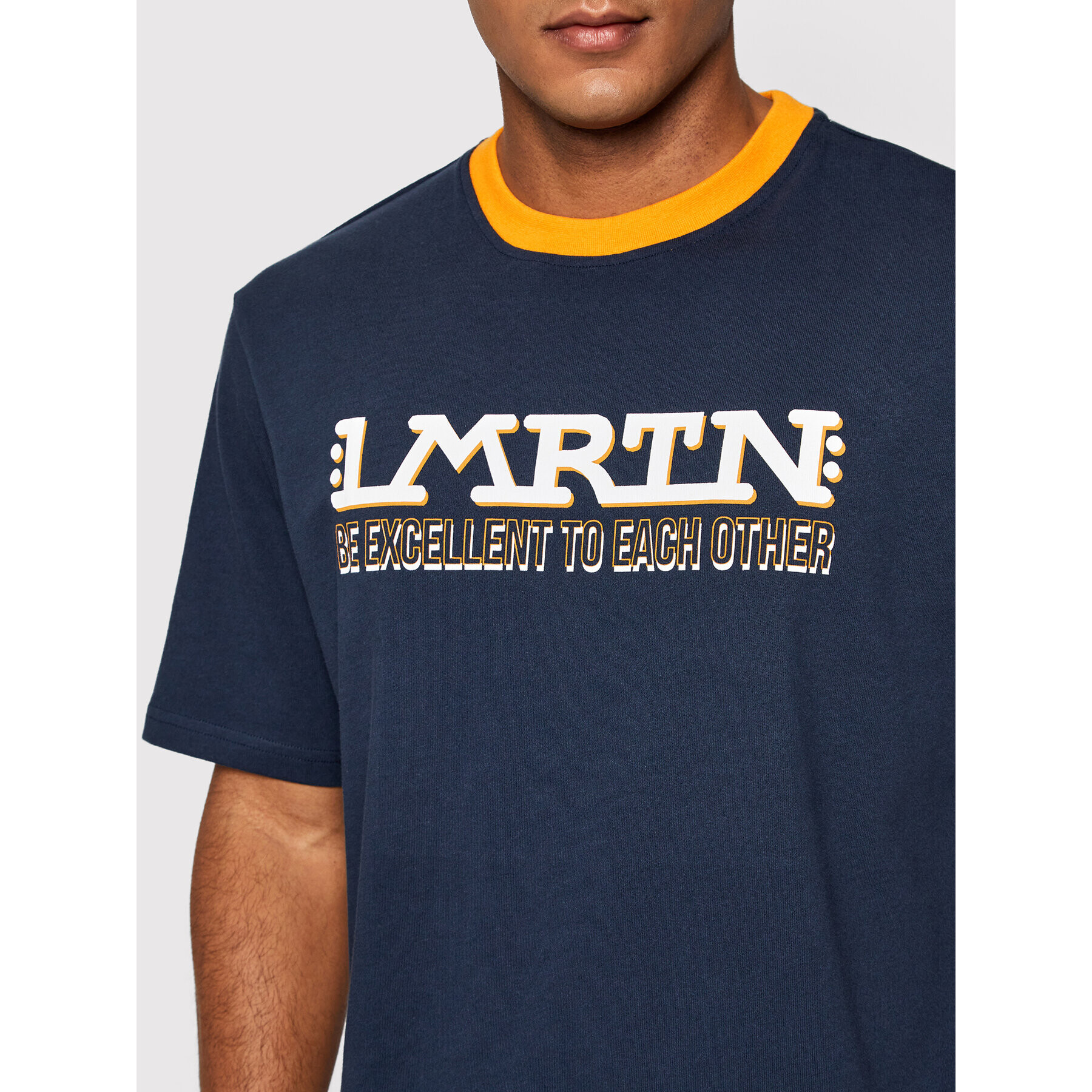 La Martina Тишърт TMR302 JS303 Тъмносин Oversize - Pepit.bg
