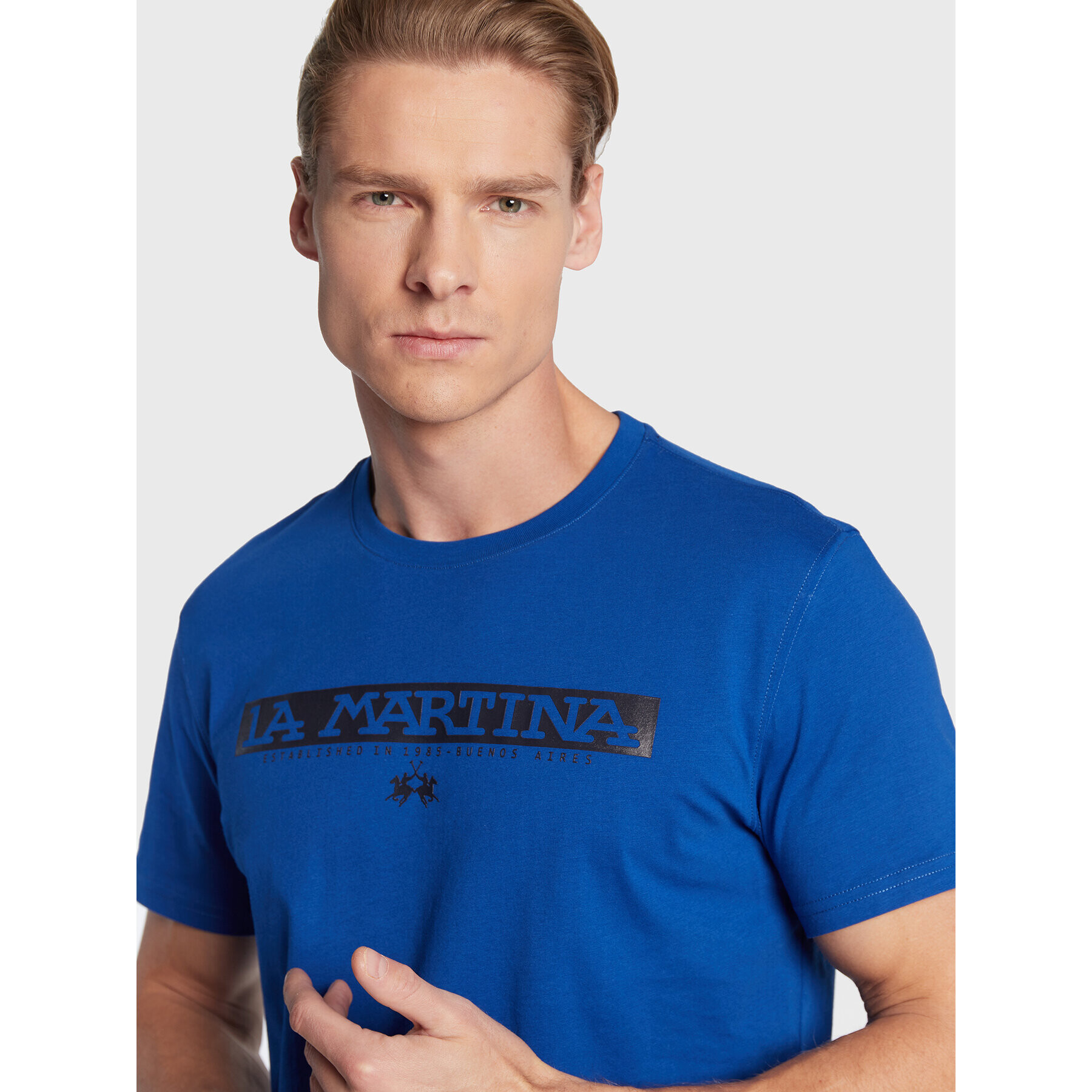 La Martina Тишърт UMR006 JS206 Син Regular Fit - Pepit.bg