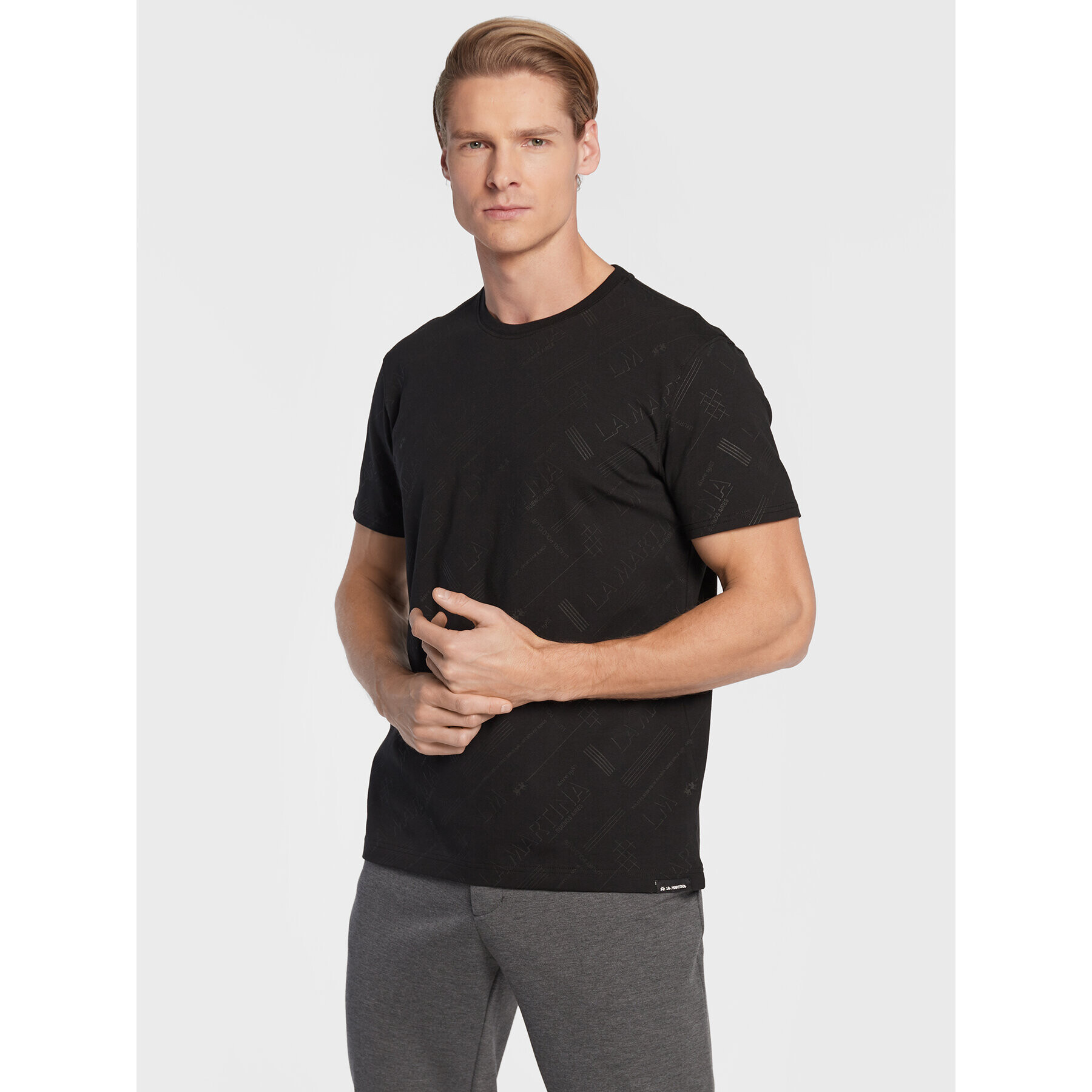La Martina Тишърт UMR007 JS344 Черен Regular Fit - Pepit.bg