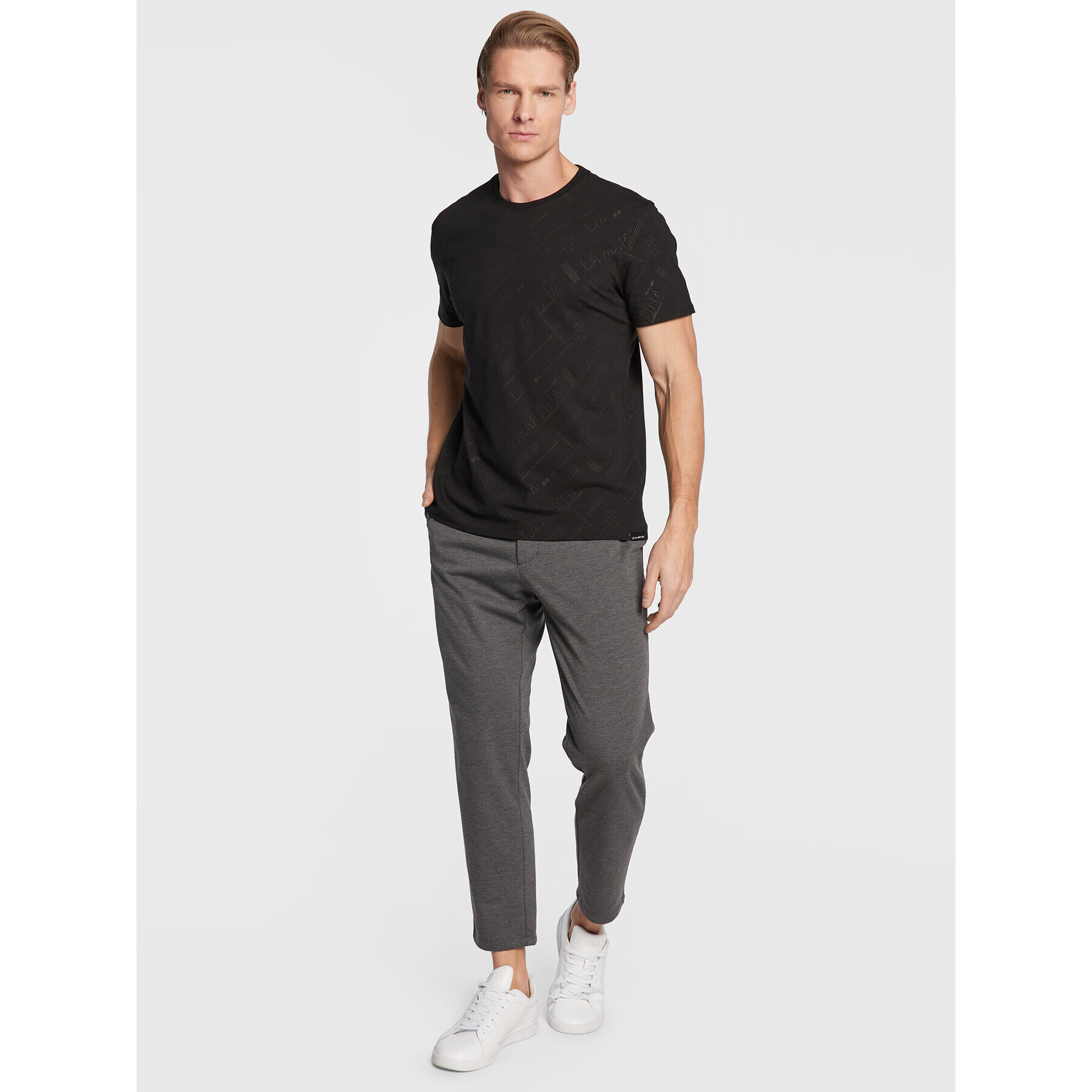 La Martina Тишърт UMR007 JS344 Черен Regular Fit - Pepit.bg
