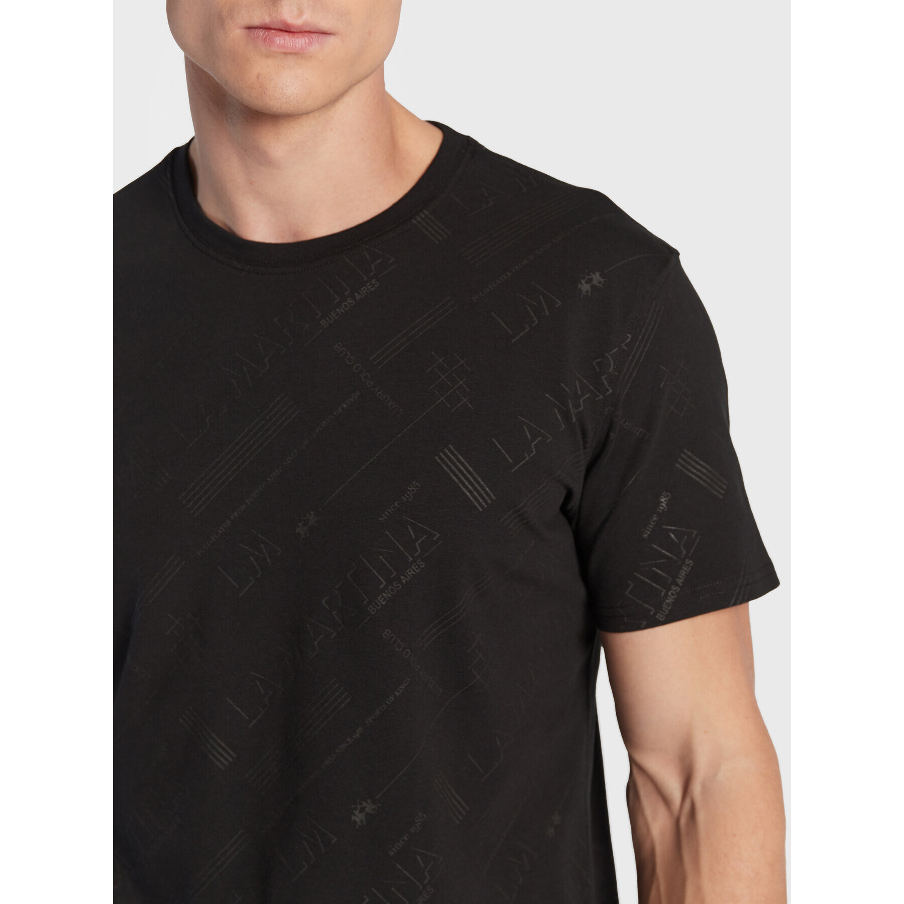 La Martina Тишърт UMR007 JS344 Черен Regular Fit - Pepit.bg