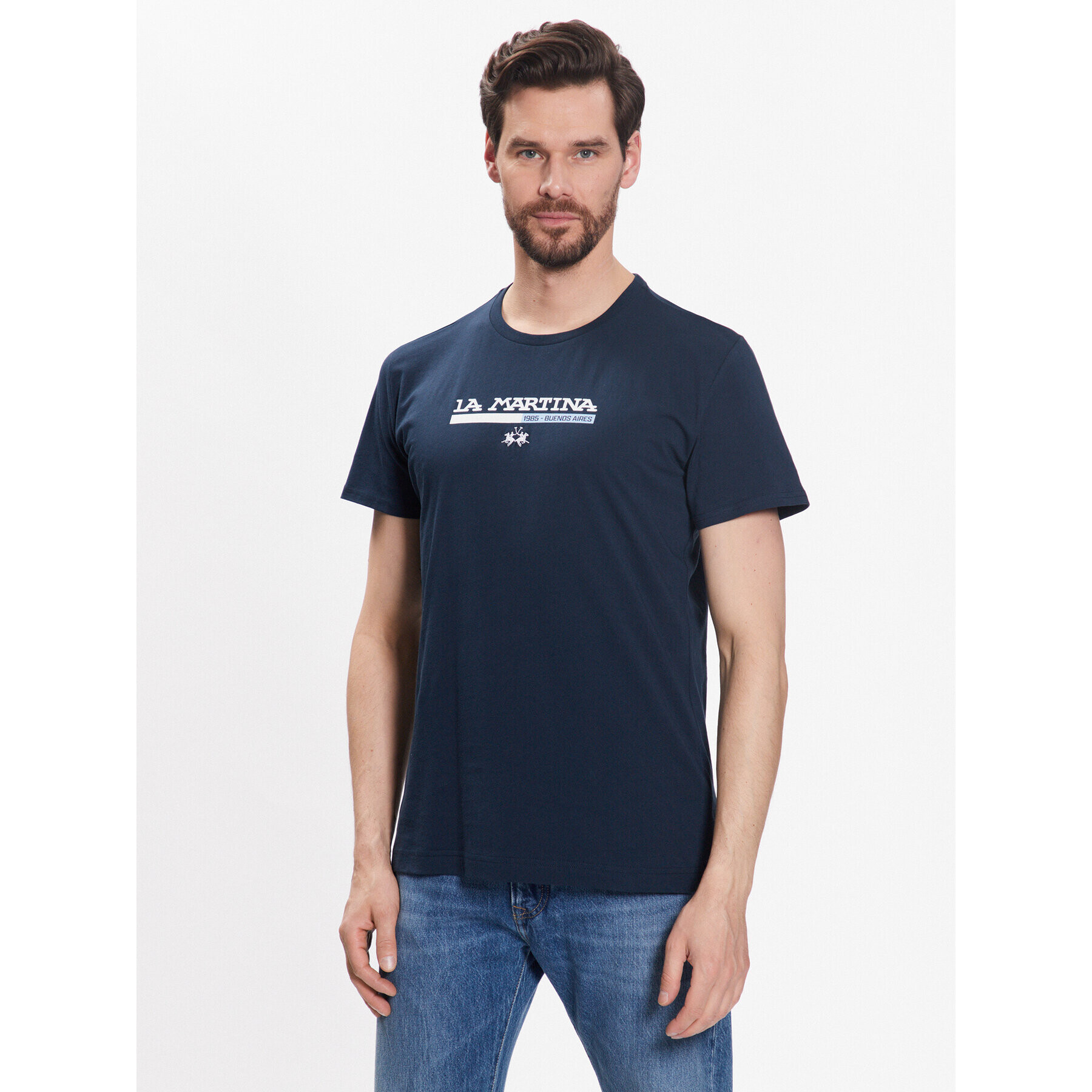La Martina Тишърт VMR010 JS206 Тъмносин Regular Fit - Pepit.bg