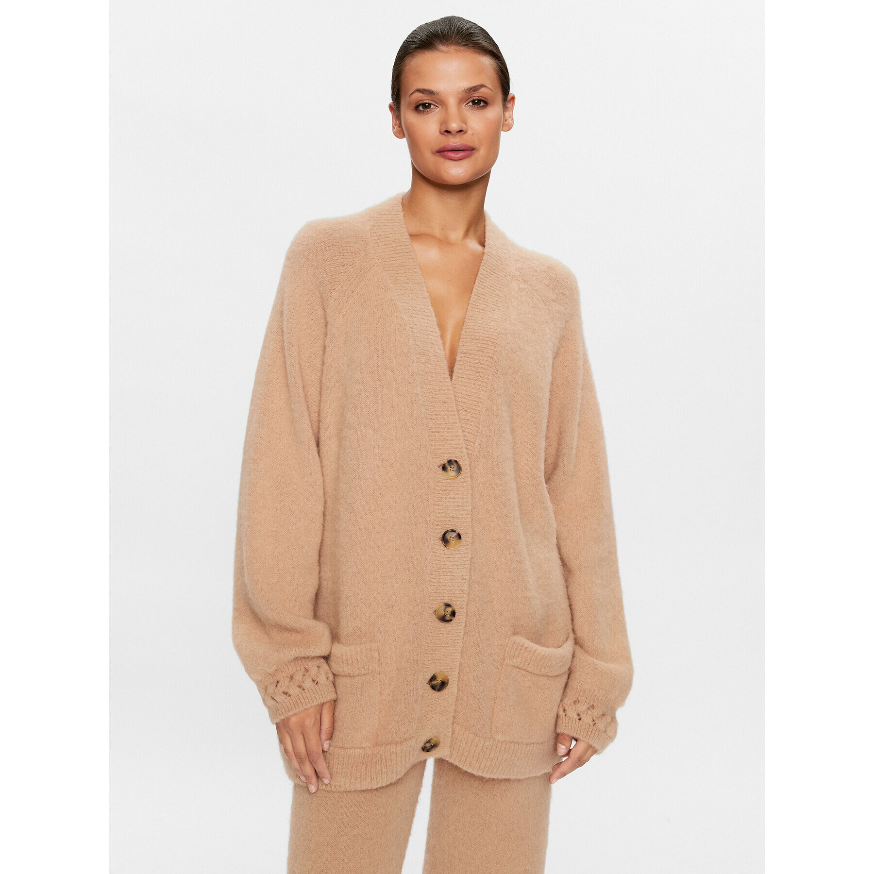 La Perla Кардиган 0056190 Бежов Relaxed Fit - Pepit.bg