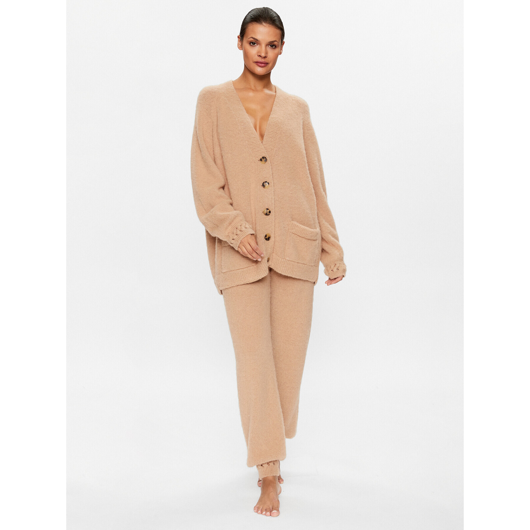 La Perla Кардиган 0056190 Бежов Relaxed Fit - Pepit.bg