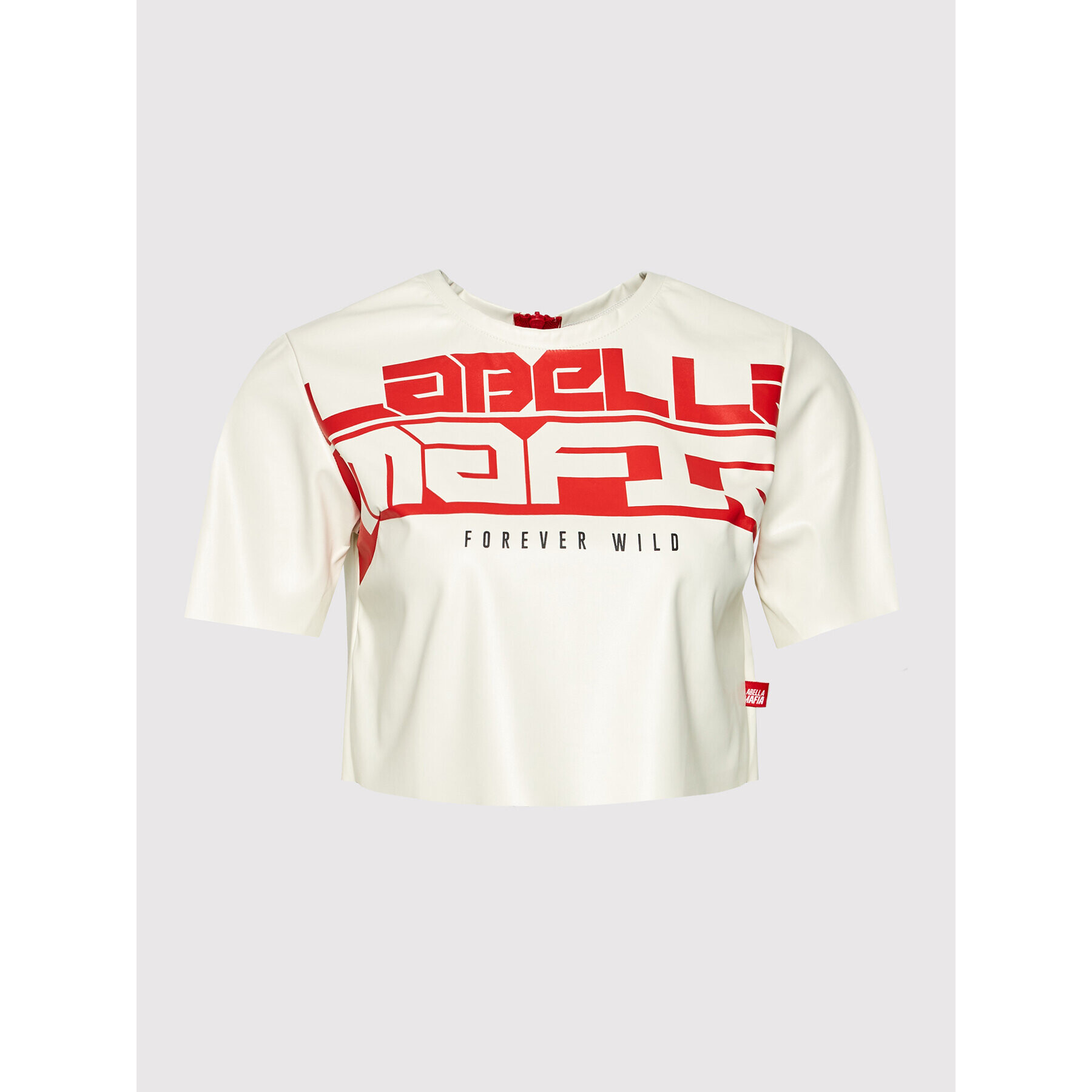 LaBellaMafia Блуза 21767 Бял Cropped Fit - Pepit.bg
