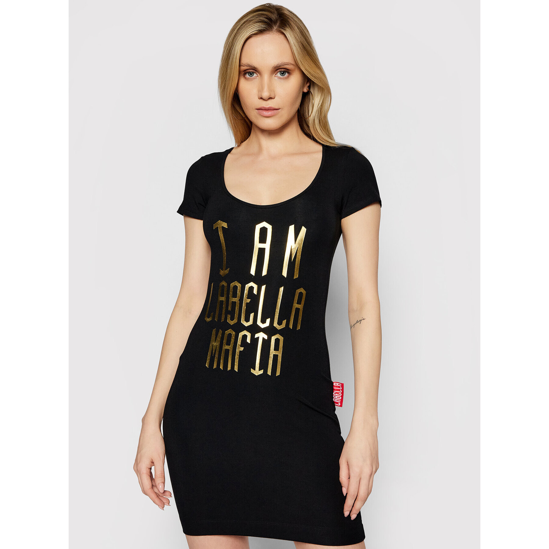 LaBellaMafia Ежедневна рокля 21287 Черен Slim Fit - Pepit.bg