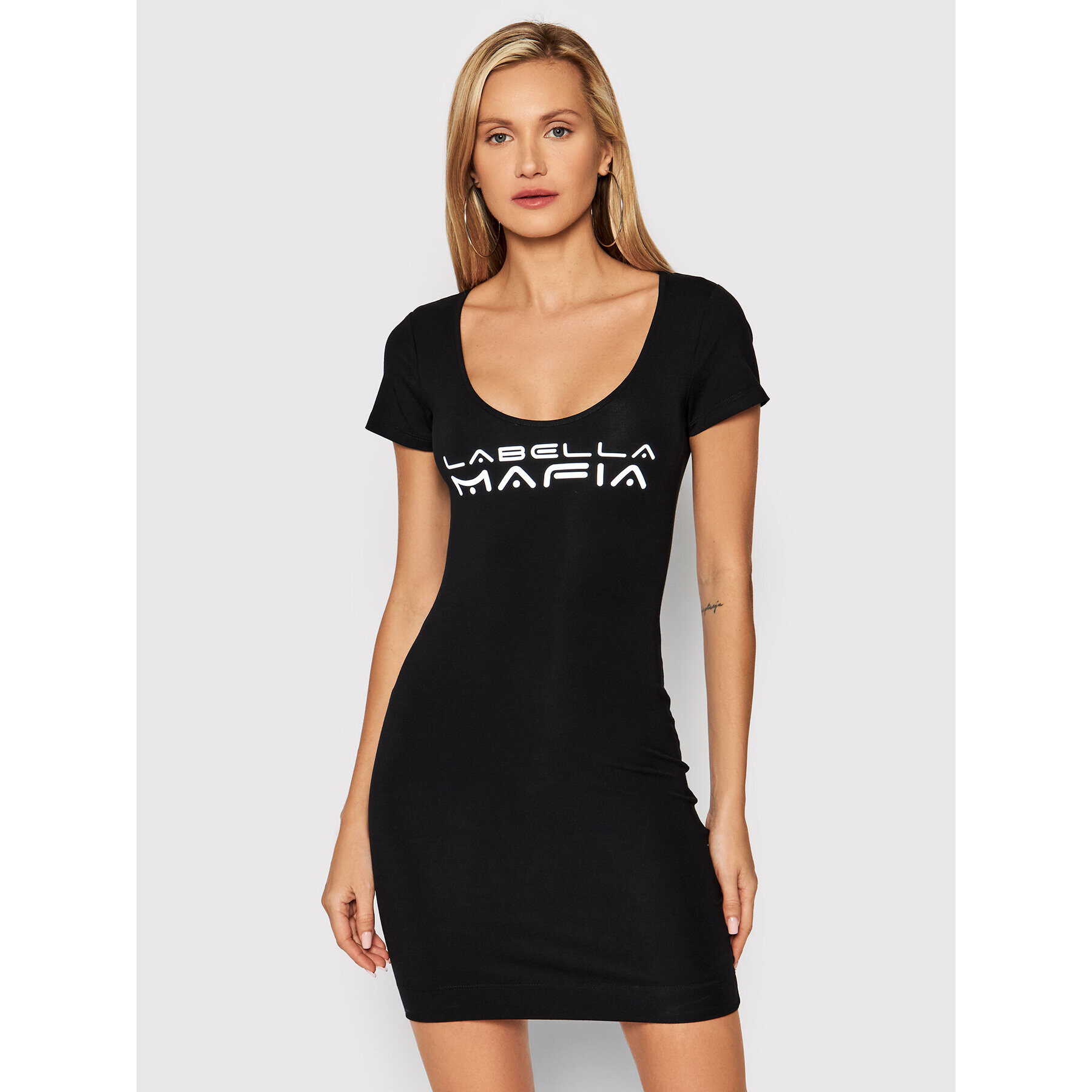 LaBellaMafia Ежедневна рокля 23046 Черен Slim Fit - Pepit.bg