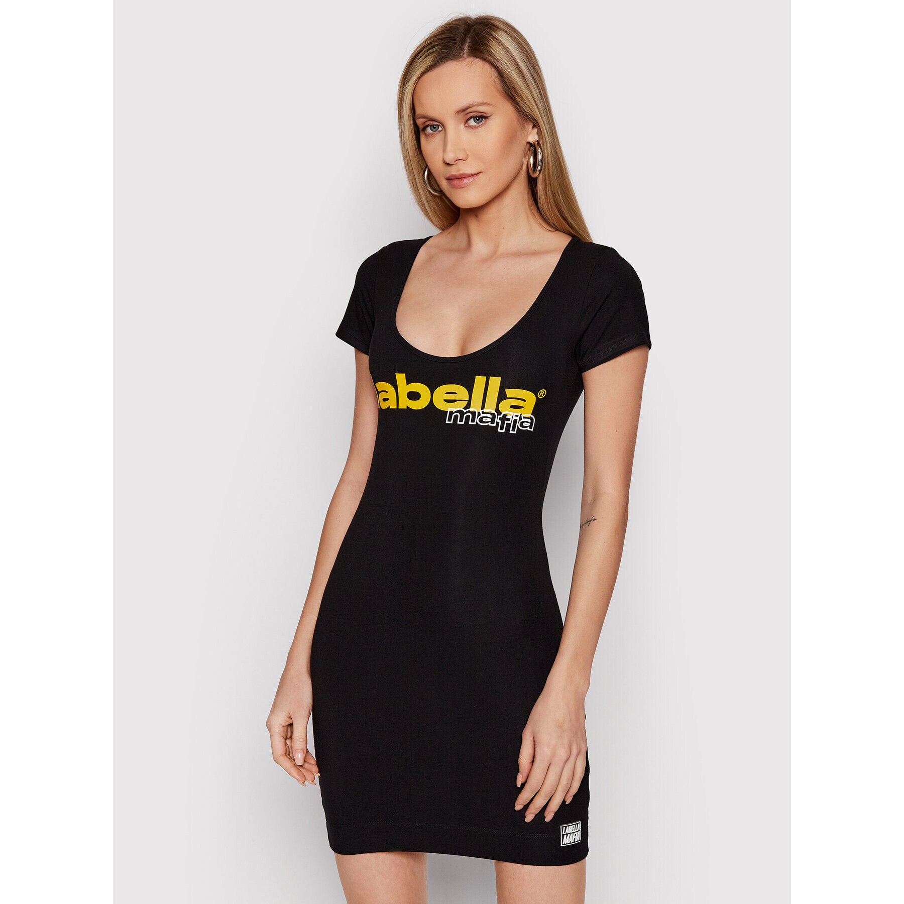 LaBellaMafia Ежедневна рокля 23740 Черен Slim Fit - Pepit.bg