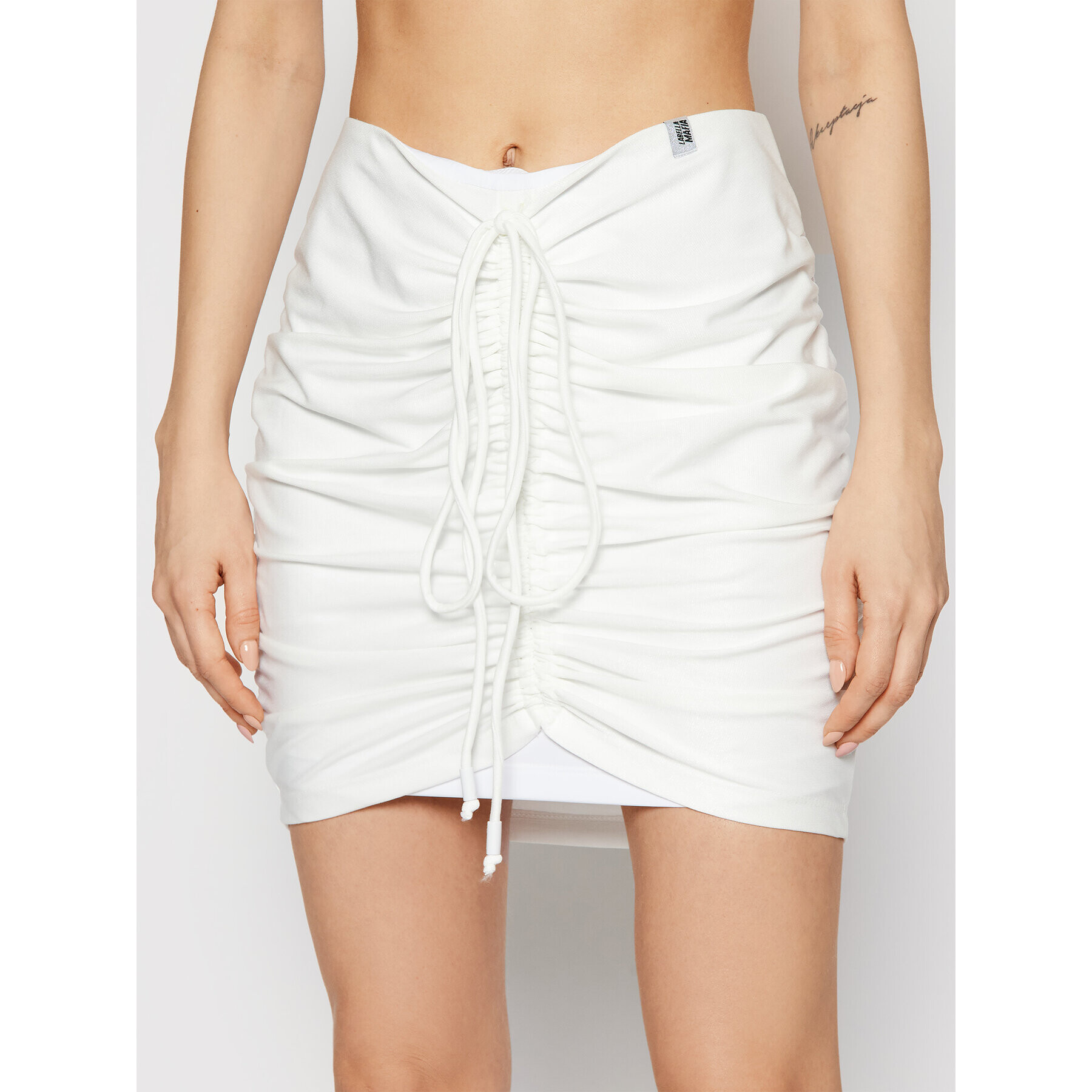 LaBellaMafia Мини пола 21456 Бял Slim Fit - Pepit.bg