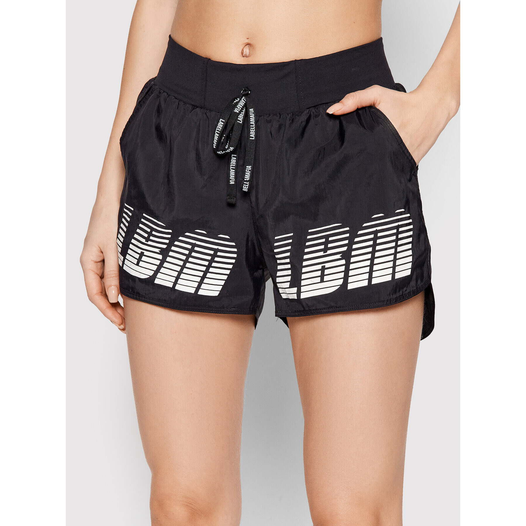 LaBellaMafia Спортни шорти 23573 Черен Regular Fit - Pepit.bg
