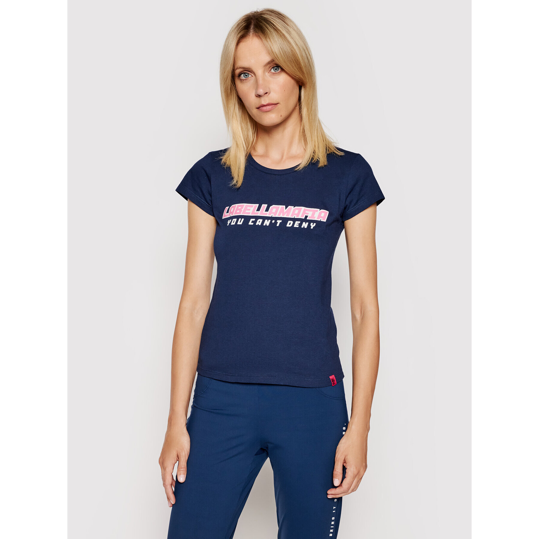 LaBellaMafia Тишърт 20506 Тъмносин Slim Fit - Pepit.bg