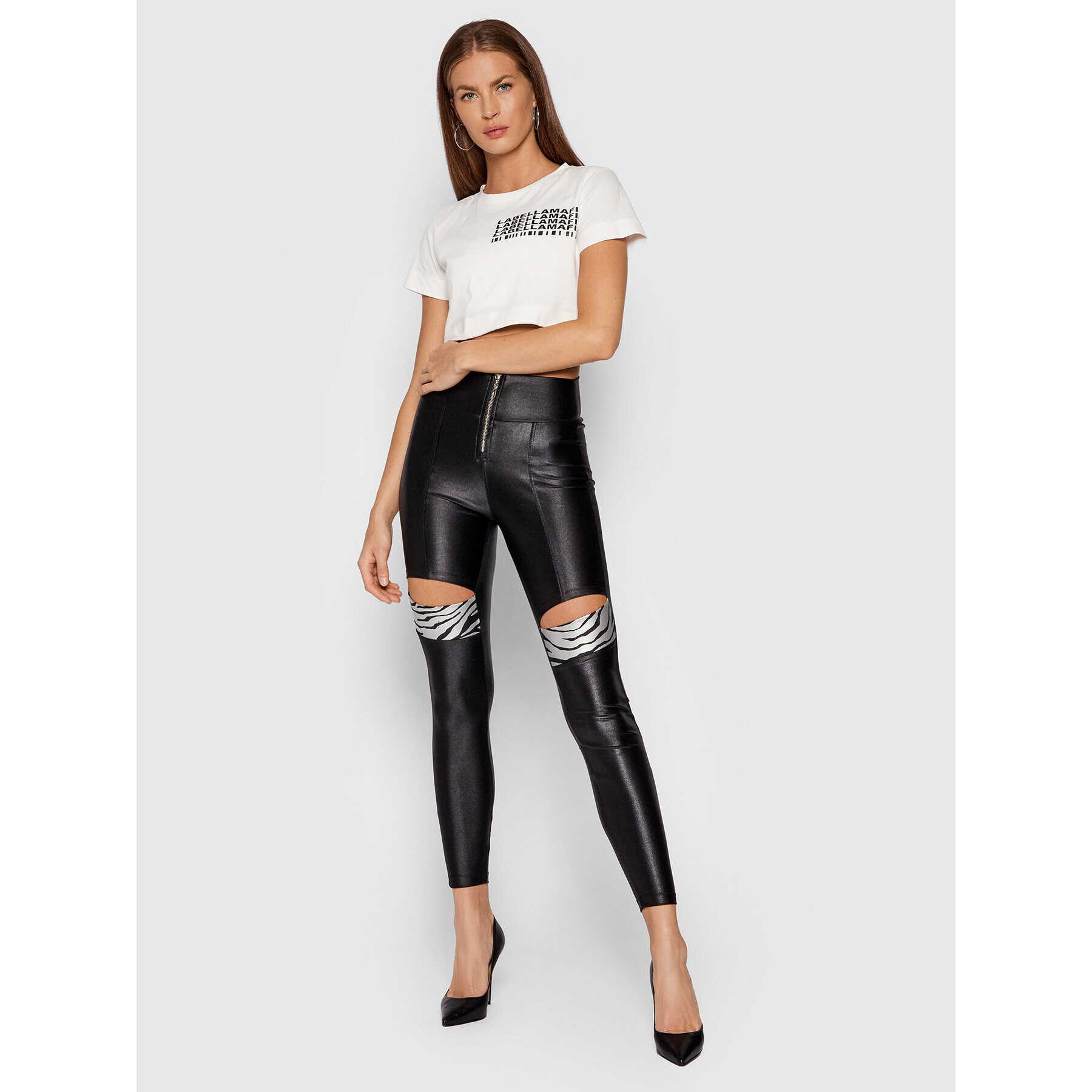 LaBellaMafia Тишърт 21680 Бял Regular Fit - Pepit.bg