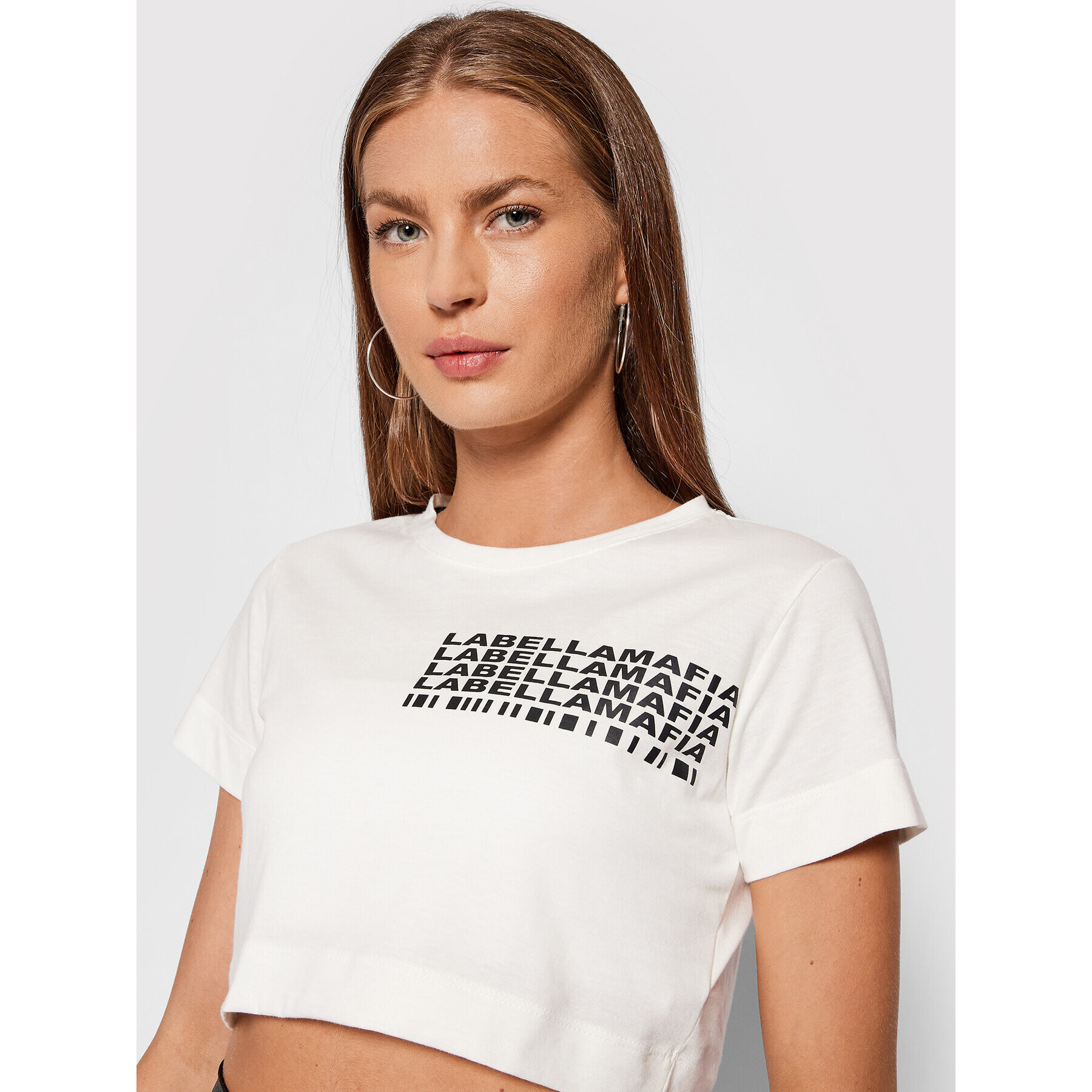 LaBellaMafia Тишърт 21680 Бял Regular Fit - Pepit.bg