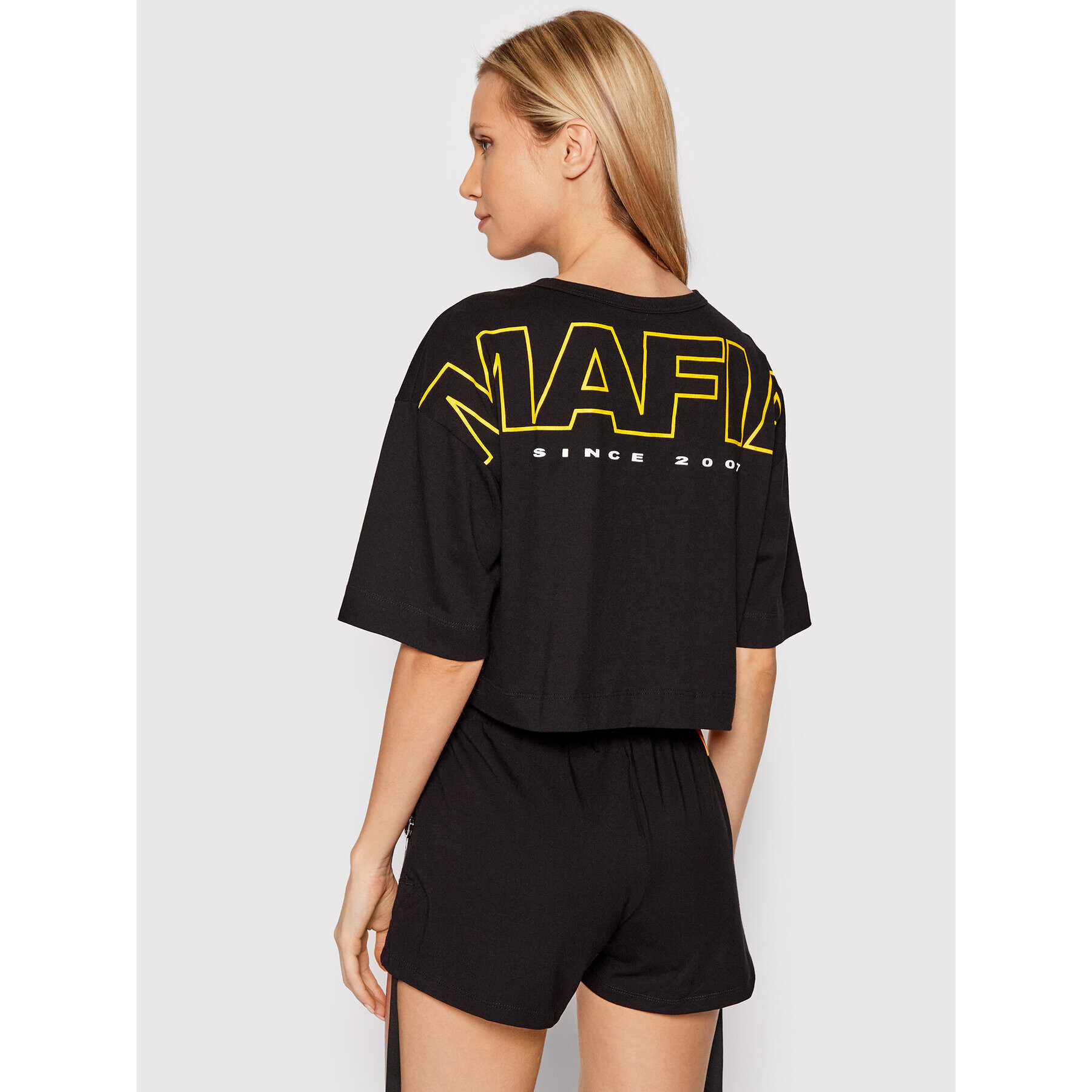 LaBellaMafia Тишърт 21716 Черен Relaxed Fit - Pepit.bg