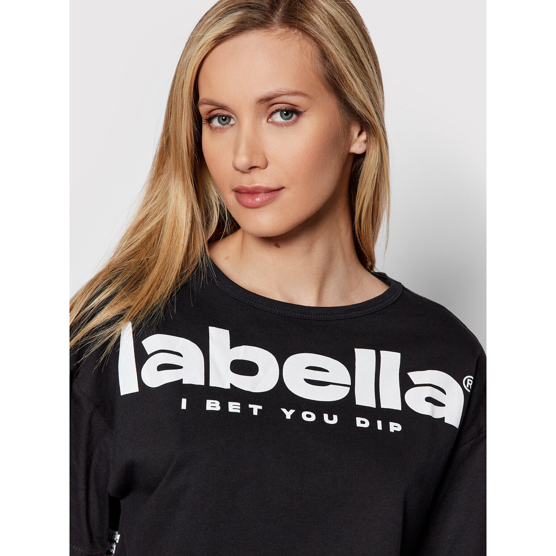 LaBellaMafia Тишърт 23664 Черен Relaxed Fit - Pepit.bg