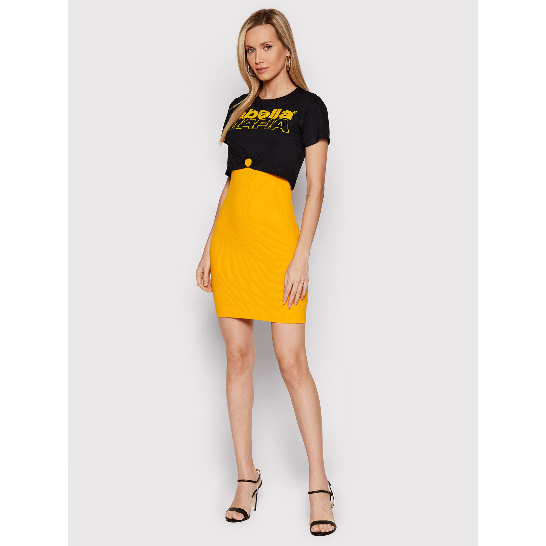 LaBellaMafia Тишърт 23666 Черен Regular Fit - Pepit.bg