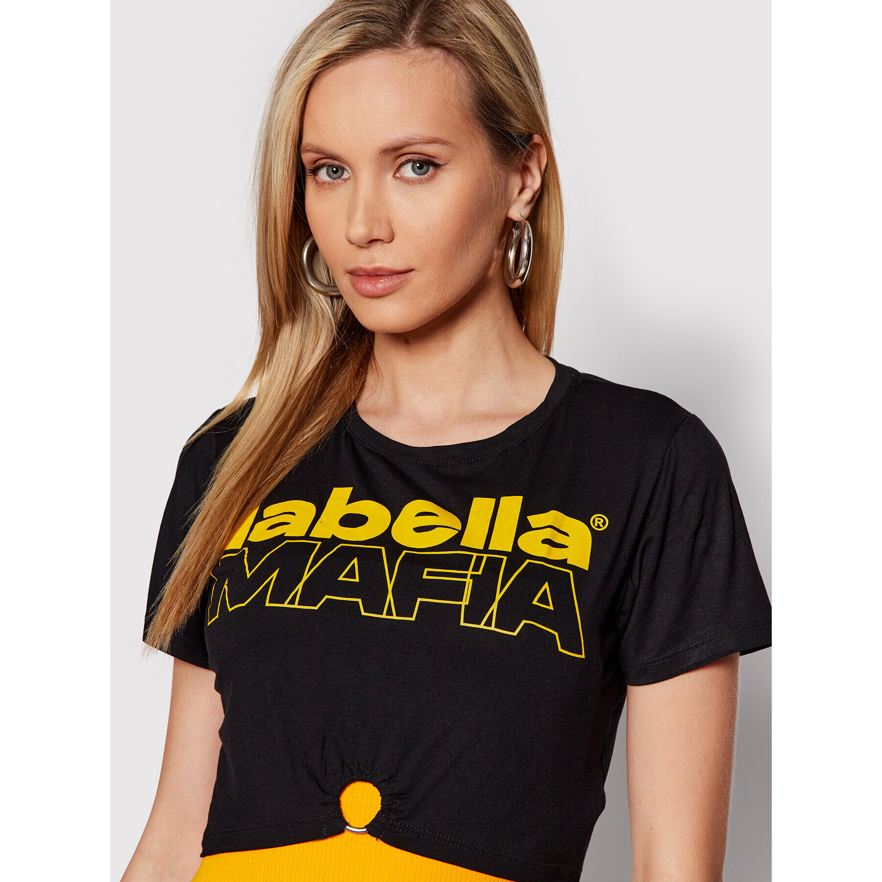 LaBellaMafia Тишърт 23666 Черен Regular Fit - Pepit.bg