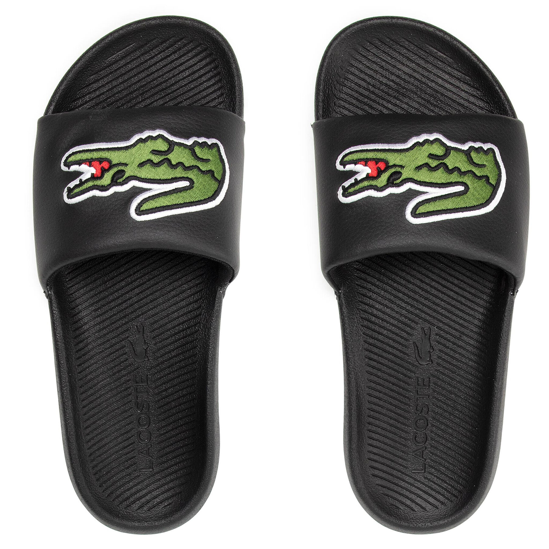 Lacoste Чехли Croco Slide 319 4 7-38CMA00731B4 Черен - Pepit.bg