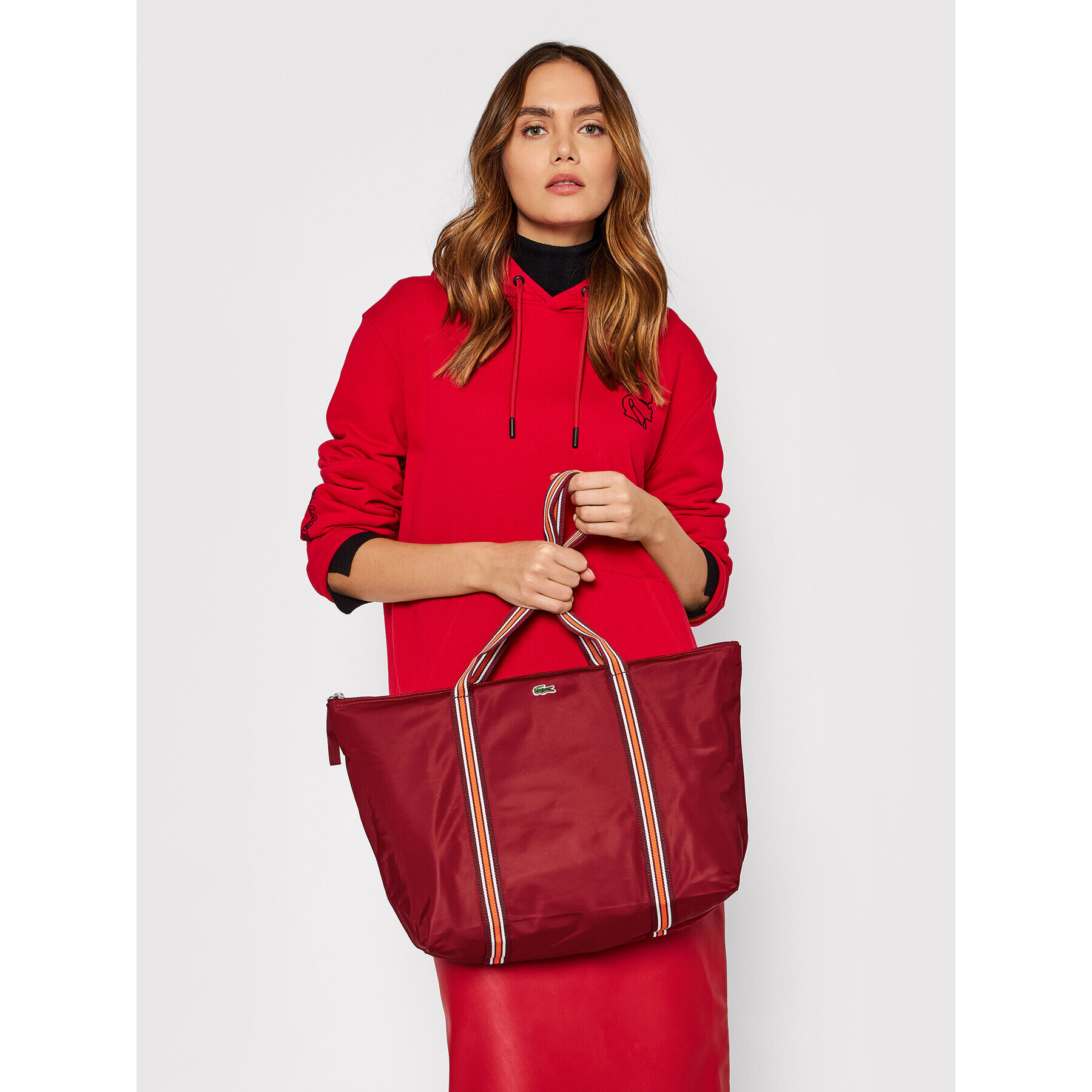 Lacoste Дамска чанта L Shopping Bag NF3618YA Червен - Pepit.bg