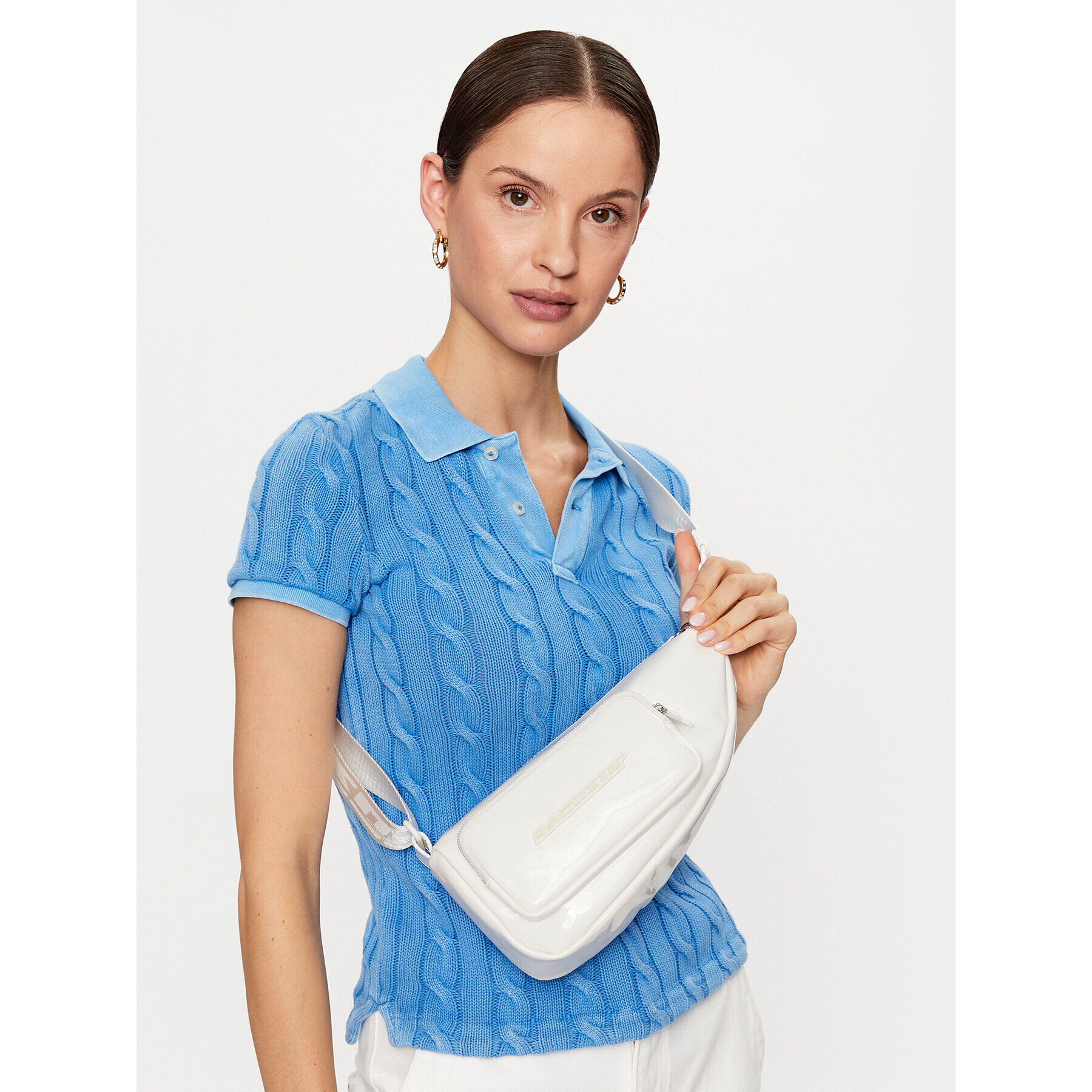 Lacoste Чанта за кръст S Crossover Bag NU4302ID Бял - Pepit.bg