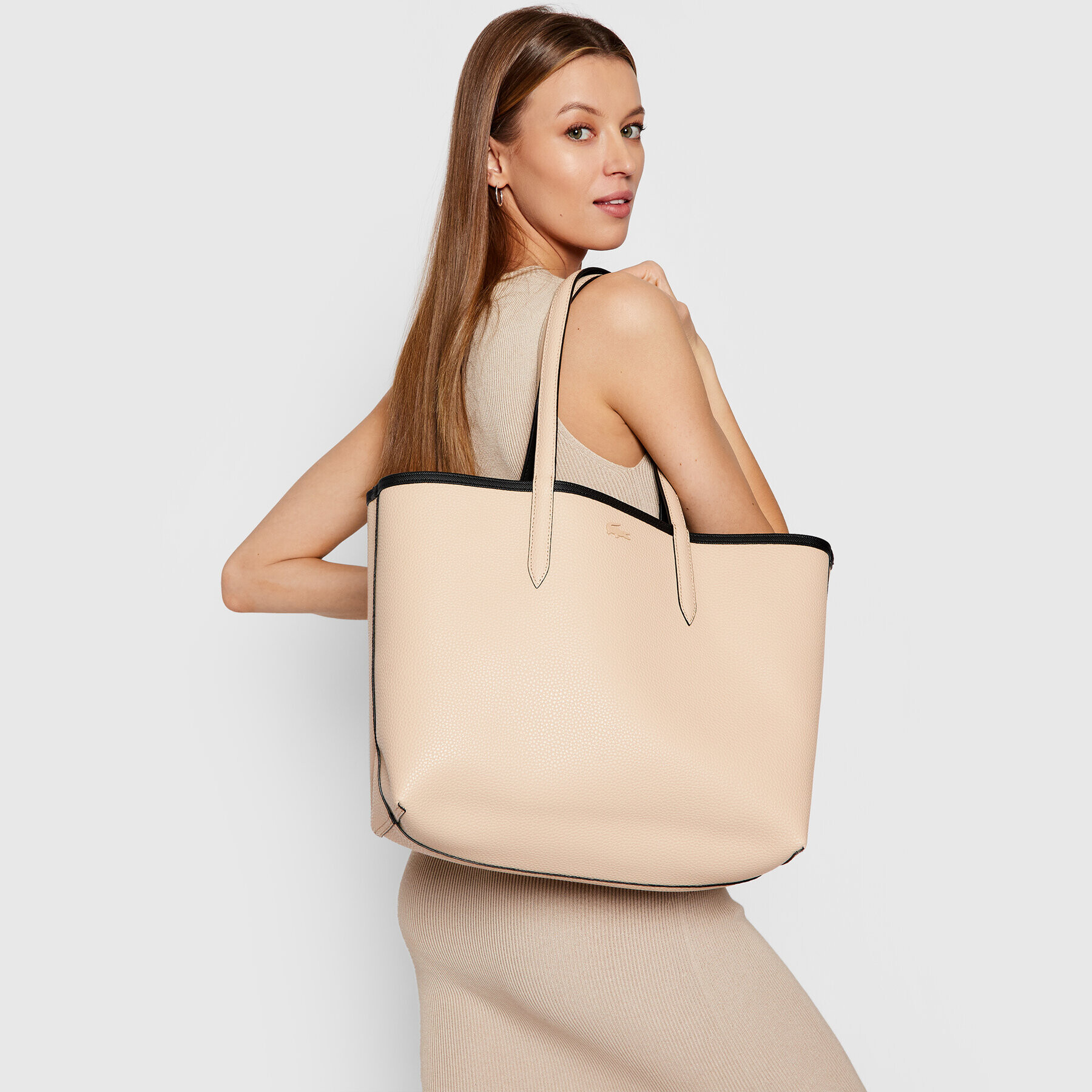 Lacoste Дамска чанта Shopping Bag NF2142AA Черен - Pepit.bg