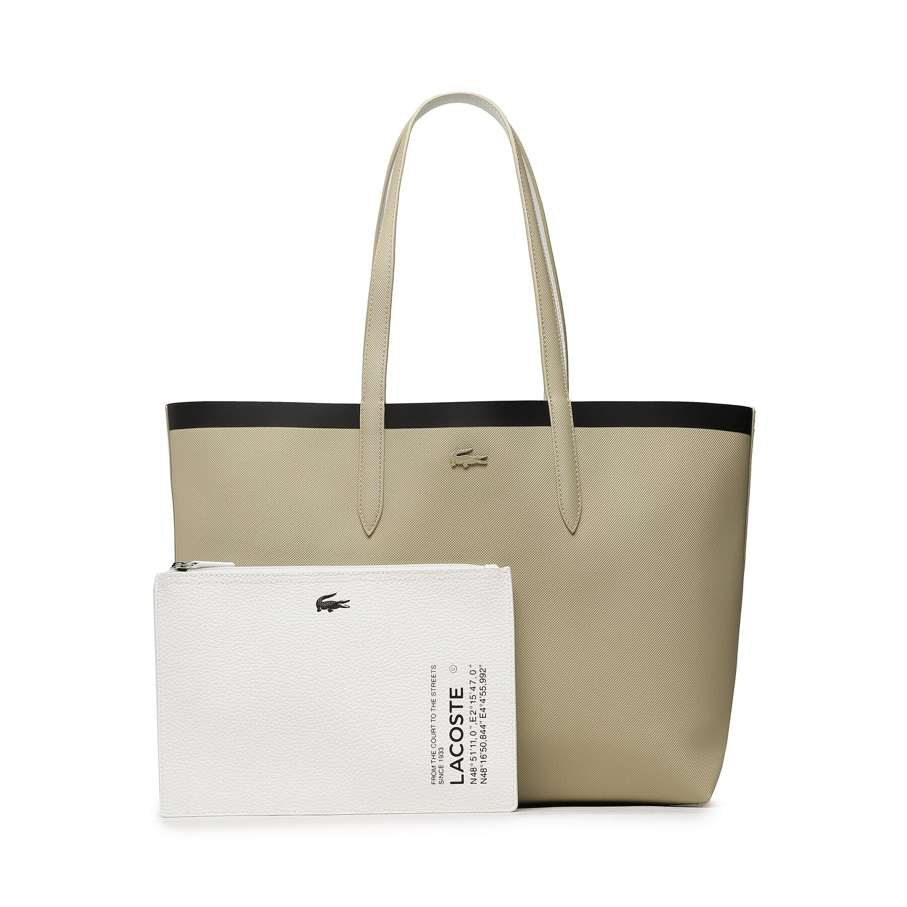 Lacoste Дамска чанта Shopping Bag NF4237AS Бял - Pepit.bg