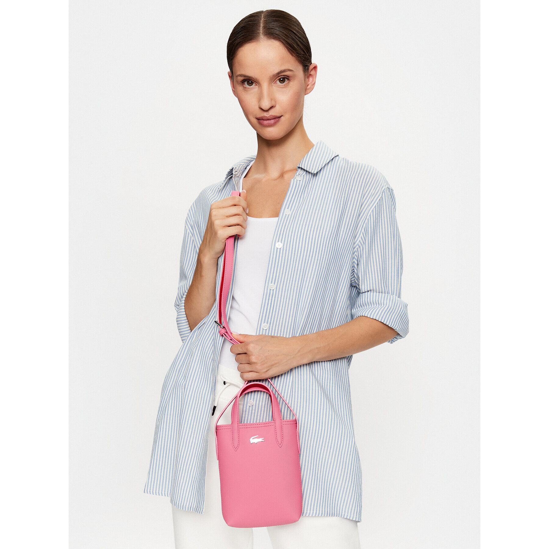 Lacoste Дамска чанта Vertical Mini Cross Bag NF3866AA Розов - Pepit.bg