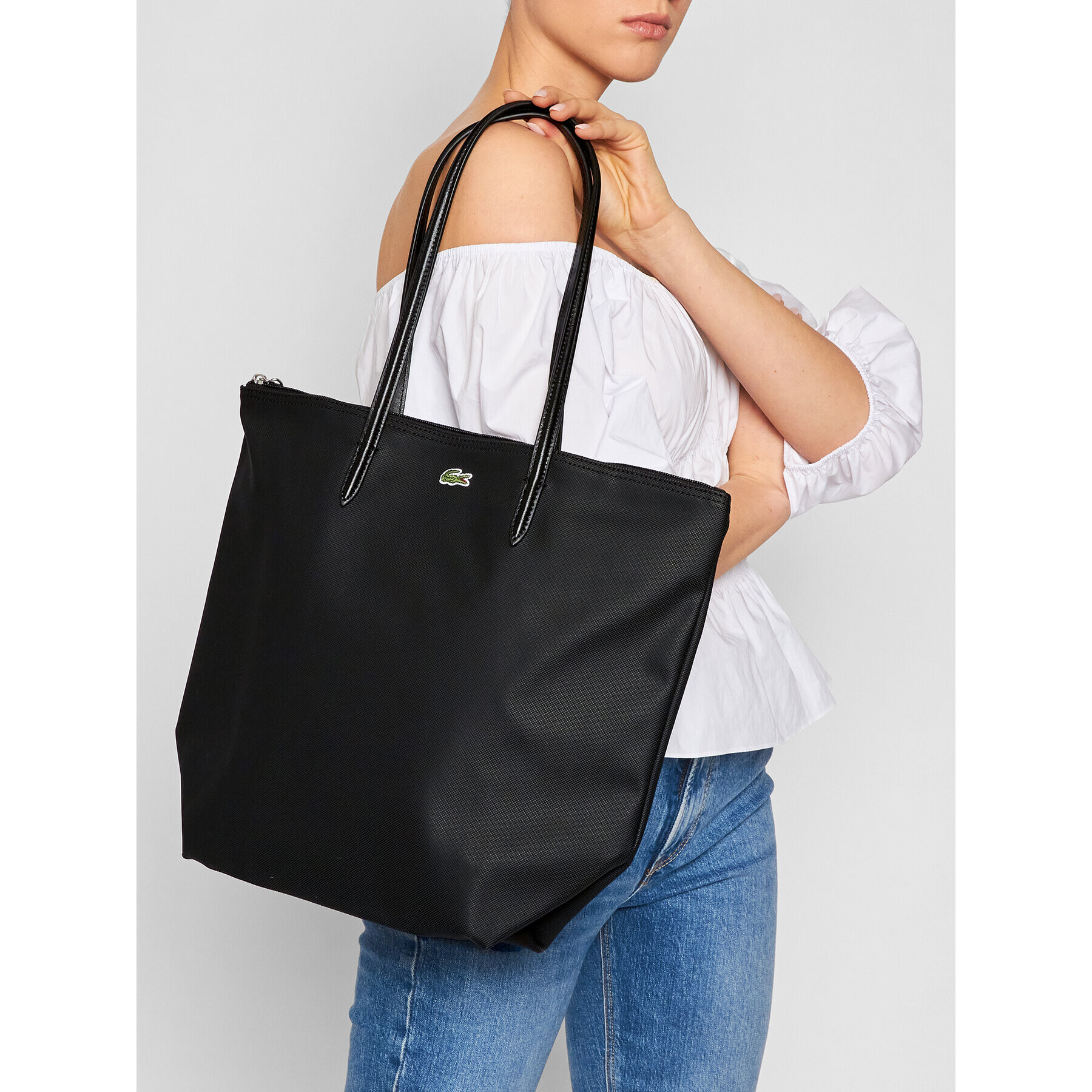 Lacoste Дамска чанта Vertical Shopping Bag NF1890PO Черен - Pepit.bg