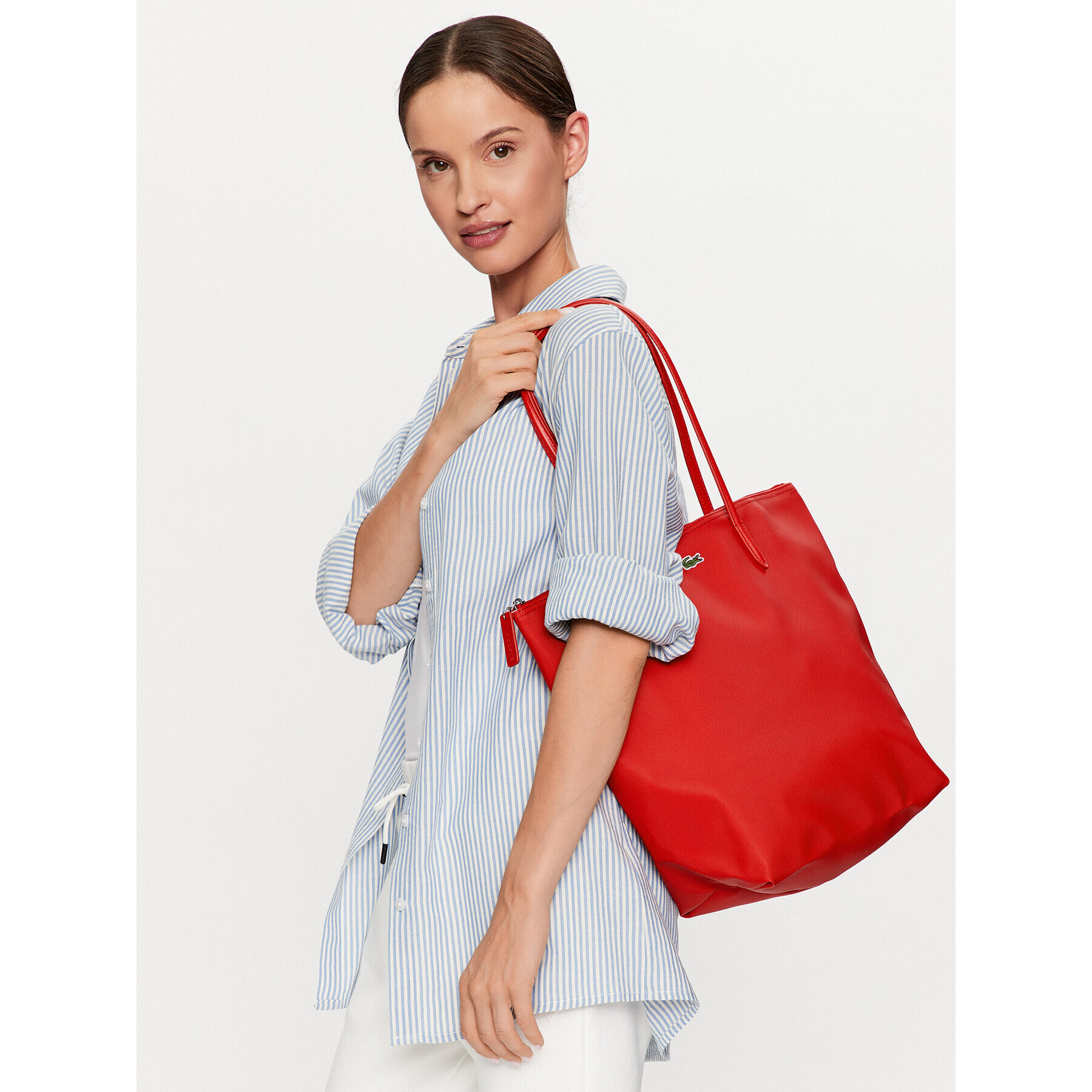 Lacoste Дамска чанта Vertical Shopping Bag NF1890PO Червен - Pepit.bg