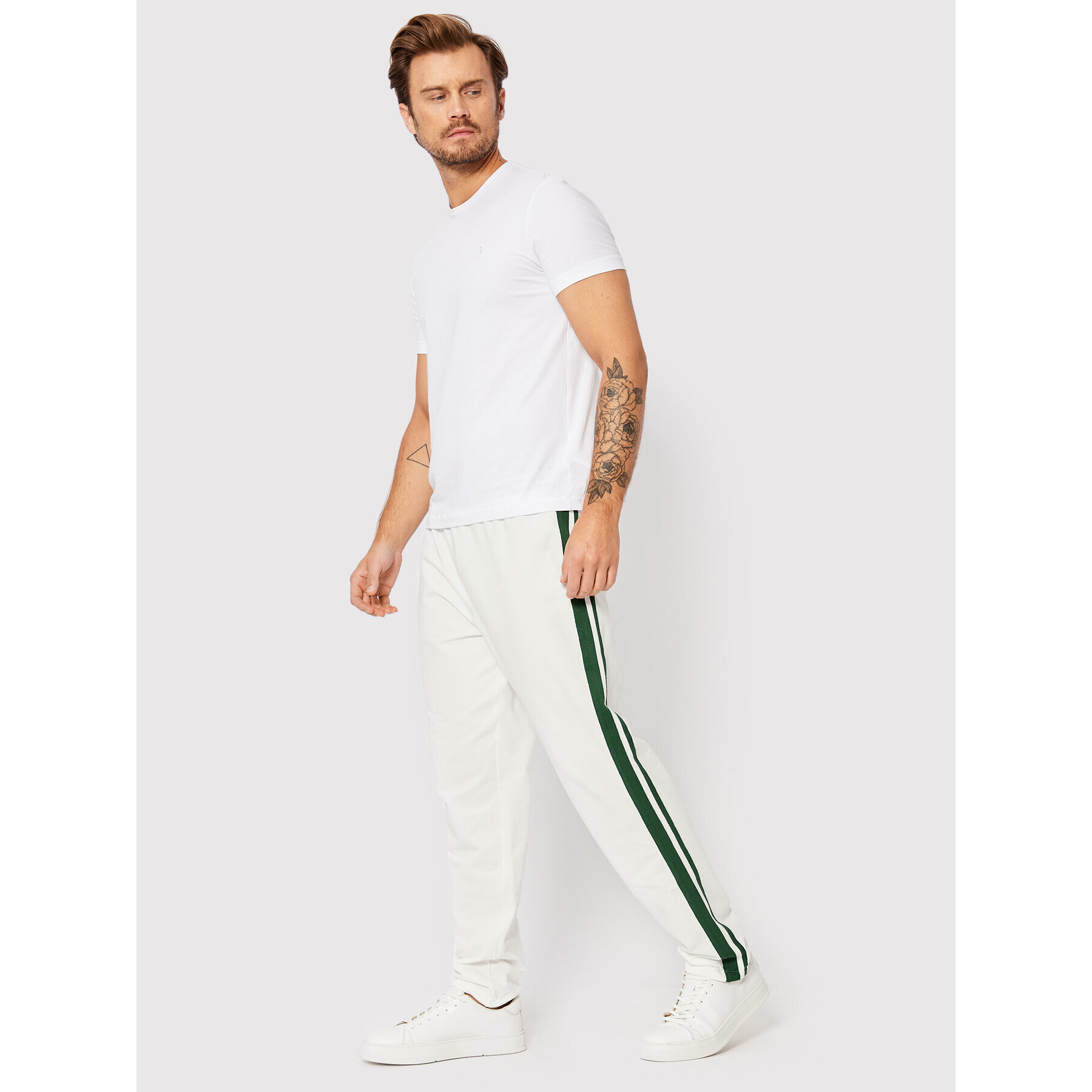 Lacoste Долнище анцуг 3H1261 Бял Regular Fit - Pepit.bg