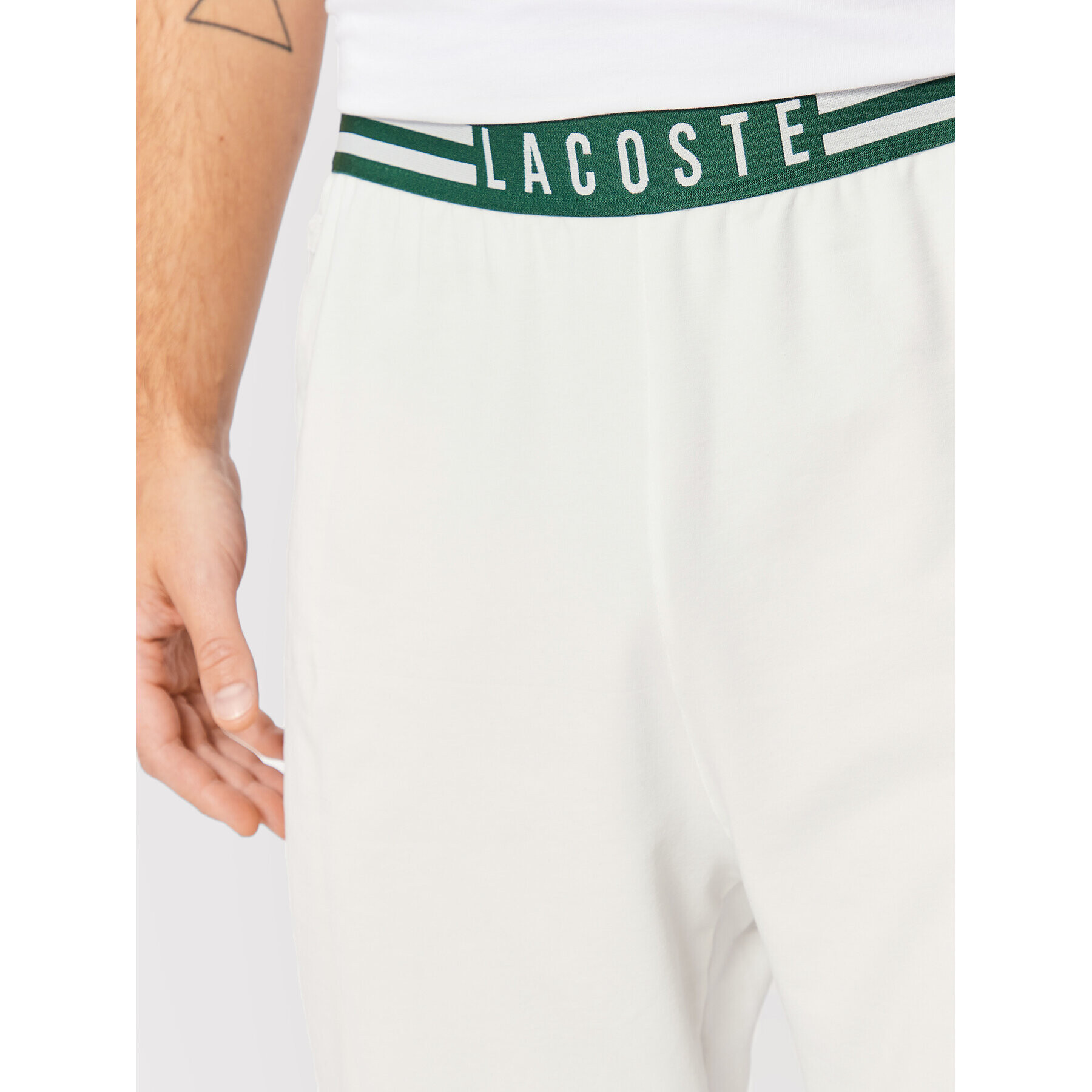 Lacoste Долнище анцуг 3H1261 Бял Regular Fit - Pepit.bg